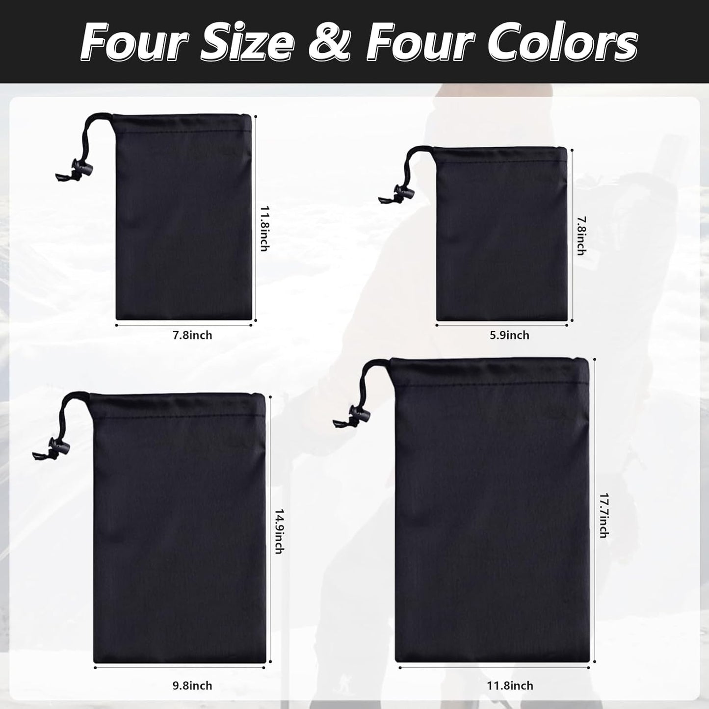 iMucci Upgrade Waterproof Drawstring Bag Sack Nylon Bag Ditty Bag for Gym Traveling, Hiking, Yoga, Shopping