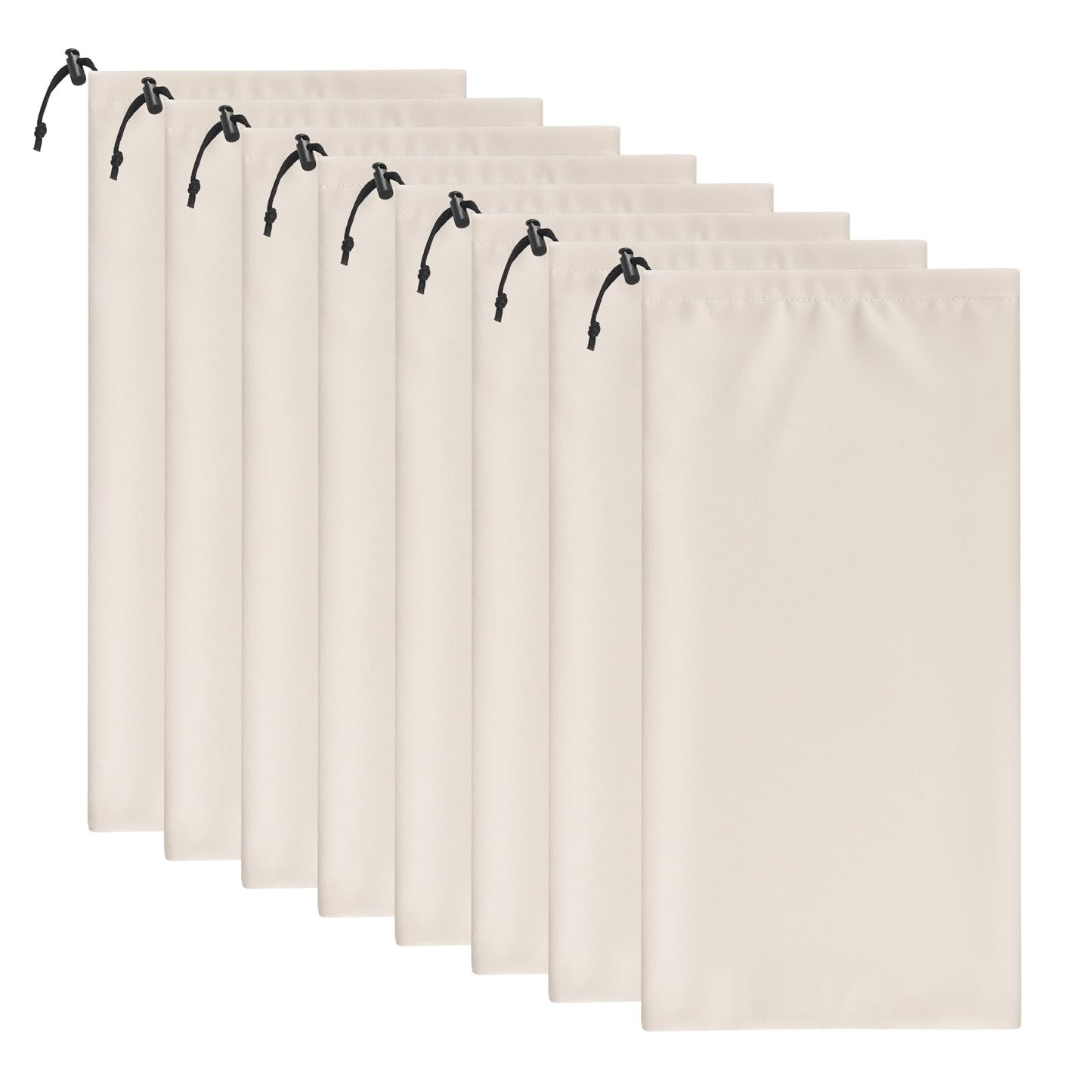8 Pcs Single Shoe Bags for Travel with Drawstring,18"X9",Beige