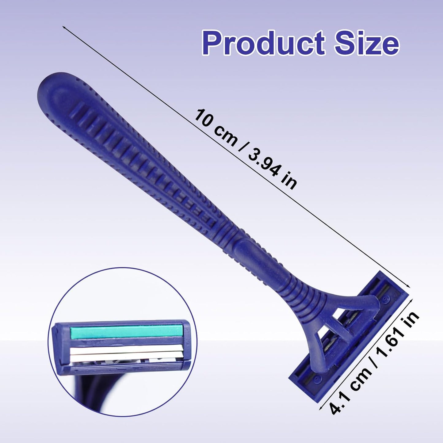 Disposable Razors, Bulk Razors With Knife Caps, Individually Packaged, Razors In Bulk Suitable For Hotels, Shelters, Homeless People, Nursing Homes, Charities, Churches (50-PACK)