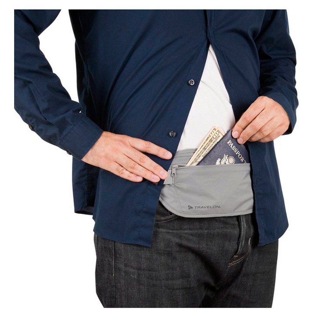 Travelon Rfid Blocking Undergarment Waist Pouch Travel Wallet