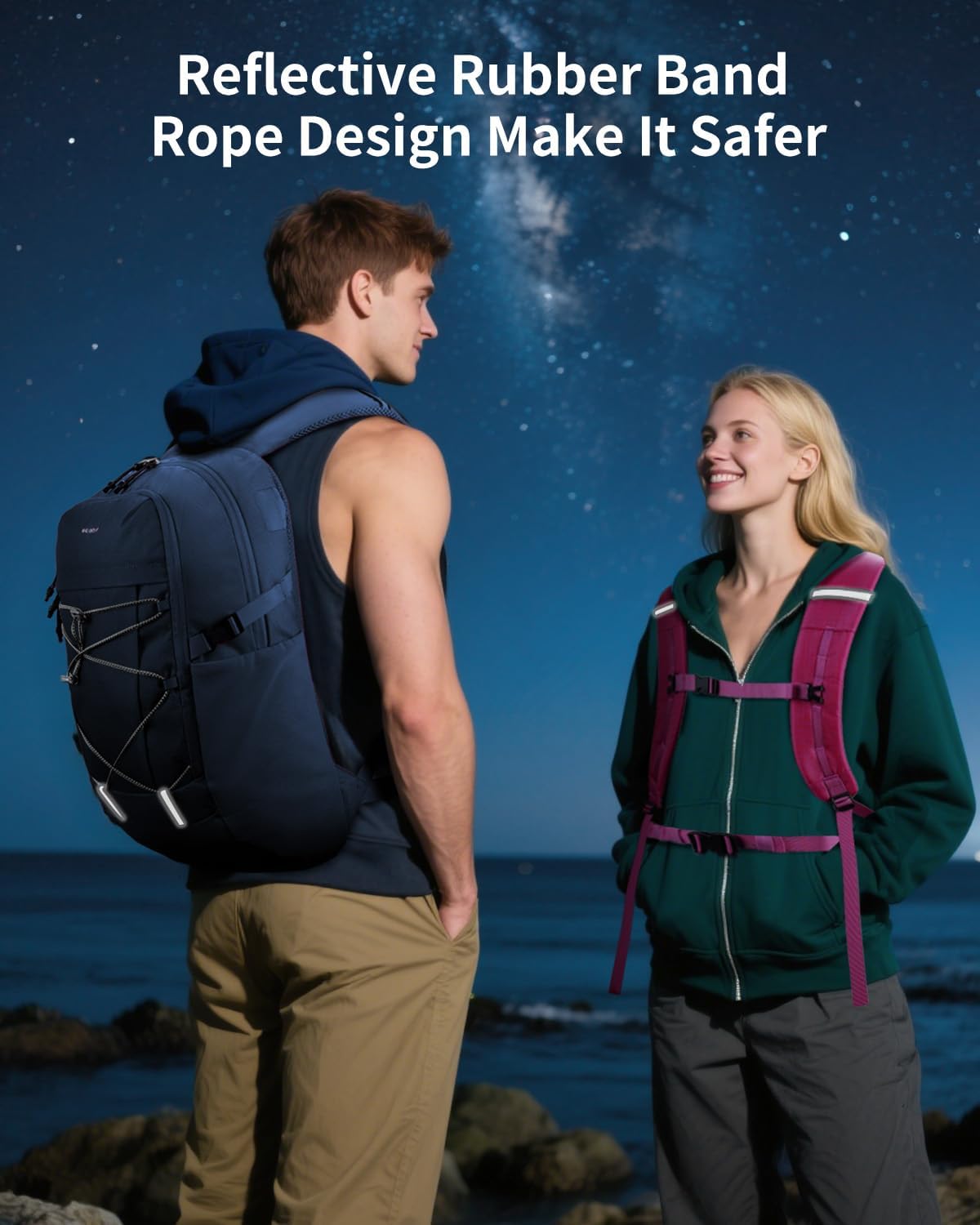 ECOHUB Hiking Backpack 30L Travel Backpack Lightweight Casual Daypack Water Resistant Camping Bag