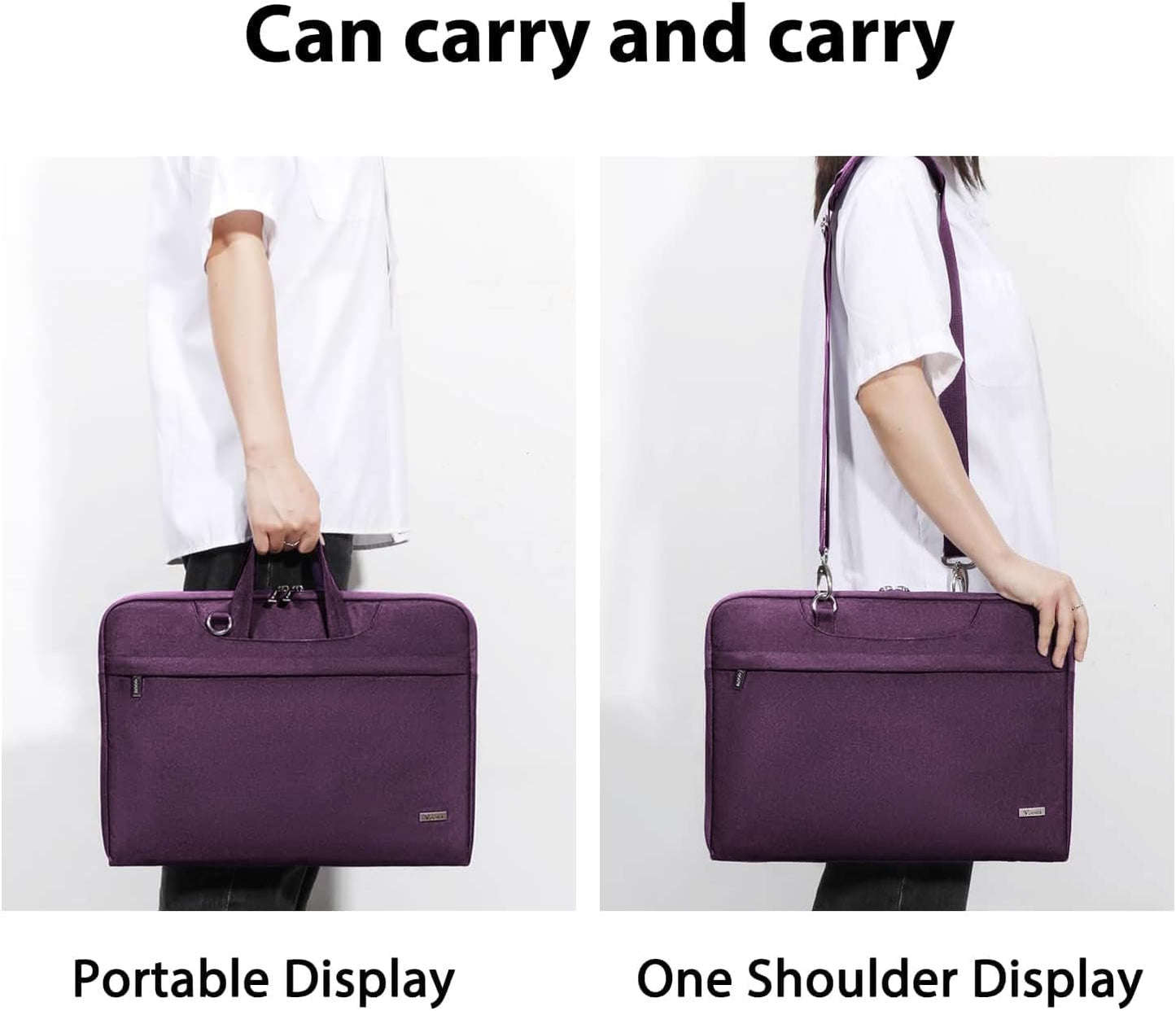 Voova Laptop Case 13 14 15 16 17 Inch with Shoulder Strap, Waterproof Laptop Sleeve Slim Briefcase