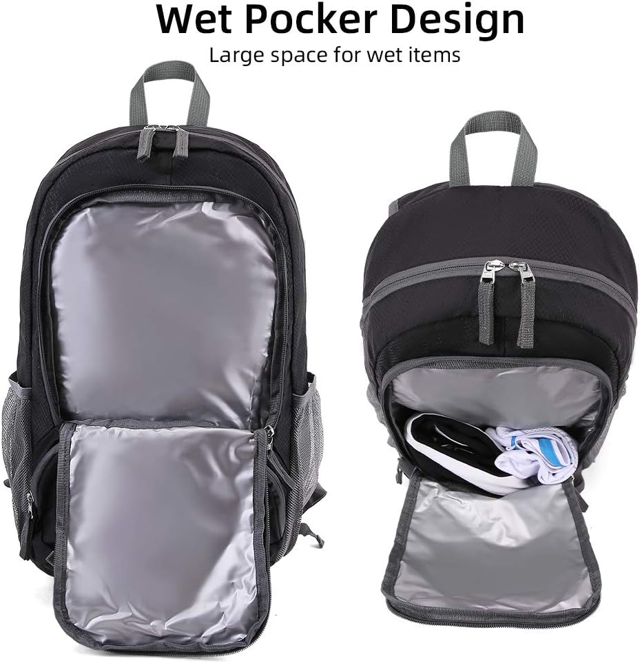 FENGDONG 35L Lightweight Foldable Waterproof Packable Travel Small Hiking Backpack Daypack for men women