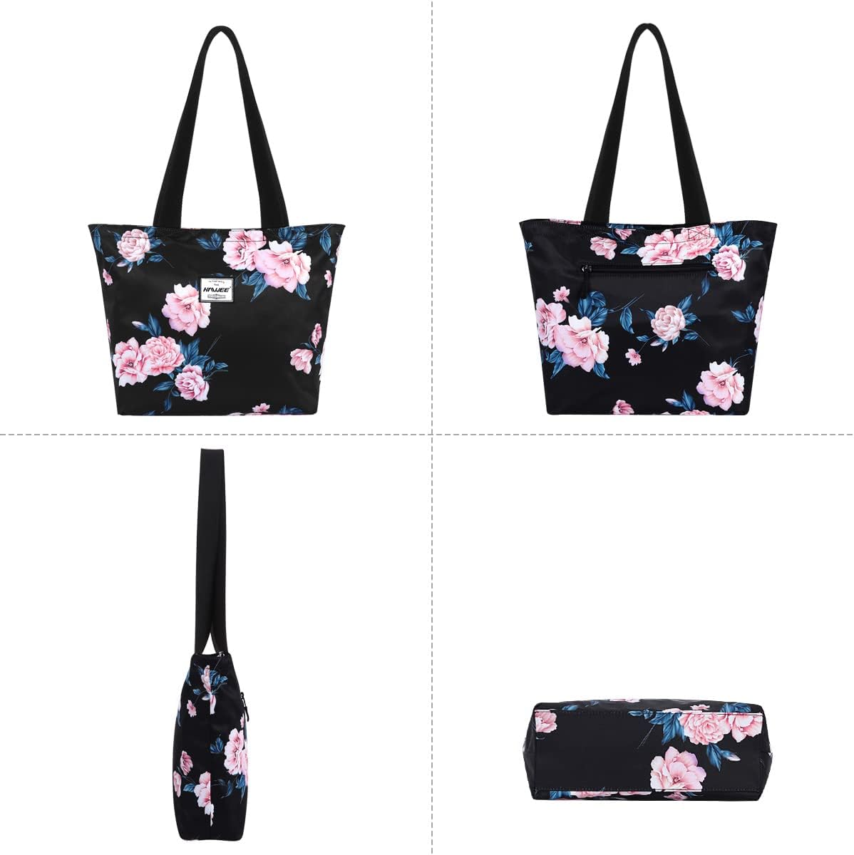 Tote Bag with Zipper for Women Inside Mesh Pocket Heavy Duty Casual Anti-water Cloth Travel Shoulder Handbag