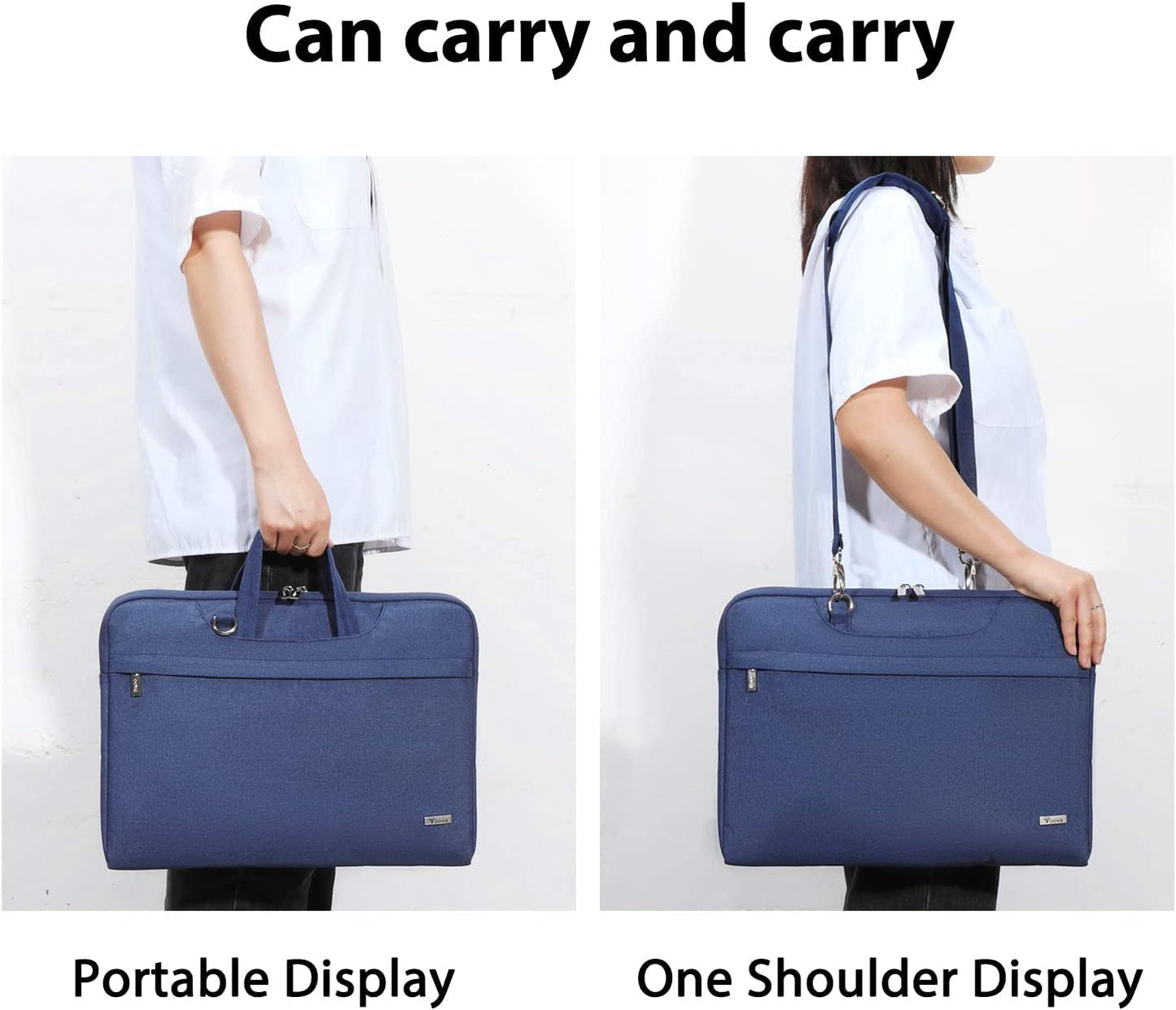 Voova Laptop Case 13 14 15 16 17 Inch with Shoulder Strap, Waterproof Laptop Sleeve Slim Briefcase