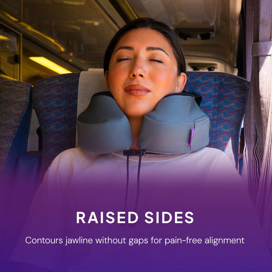 Cabeau Evolution S3 Travel Pillow - Memory Foam Neck Pillow for Airplane and Long Flights with Seat