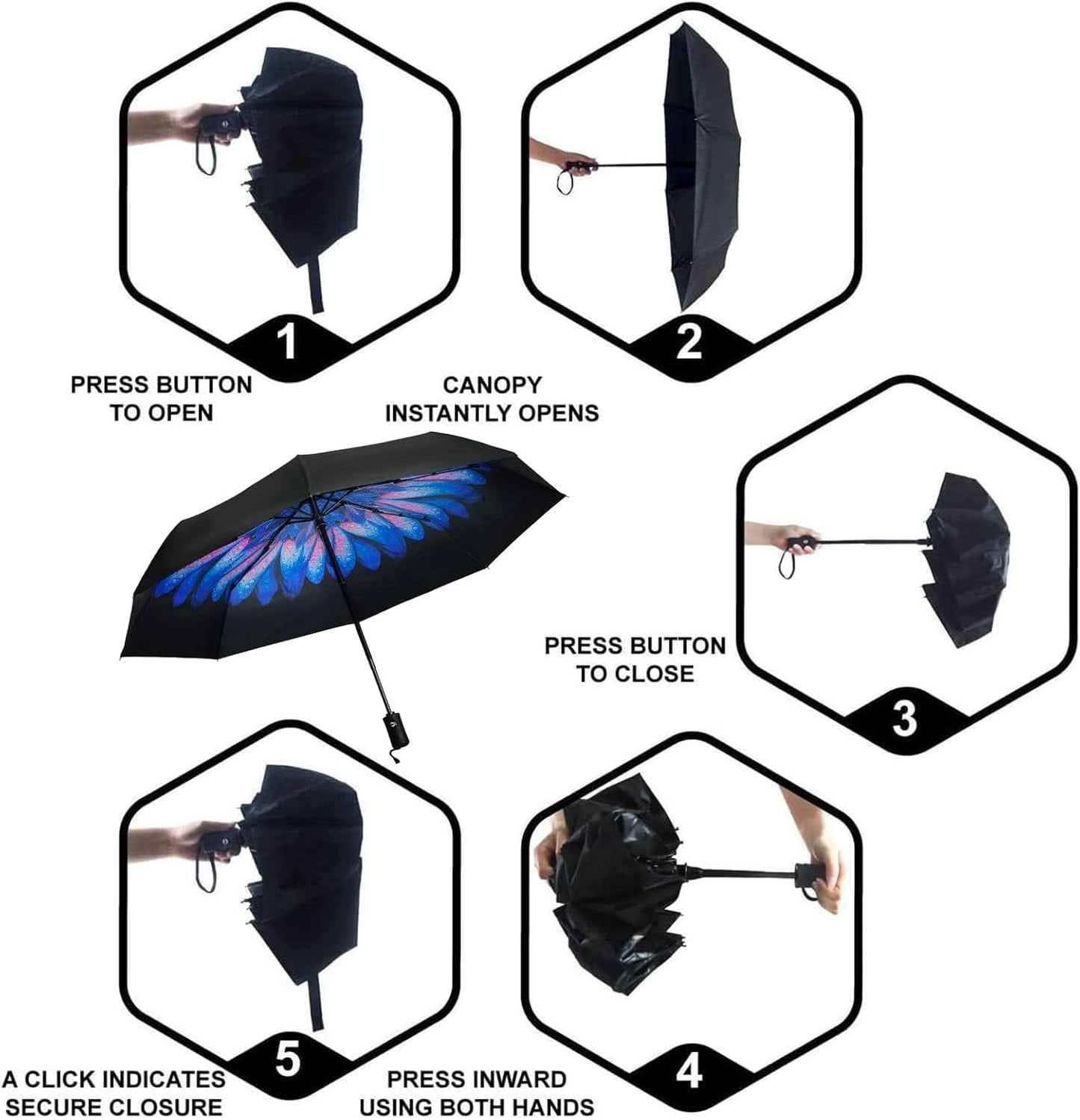 SY COMPACT Travel Umbrella Windproof Automatic Umbrellas Small Compact UV Sun Protection Factory Outlet Umbrella