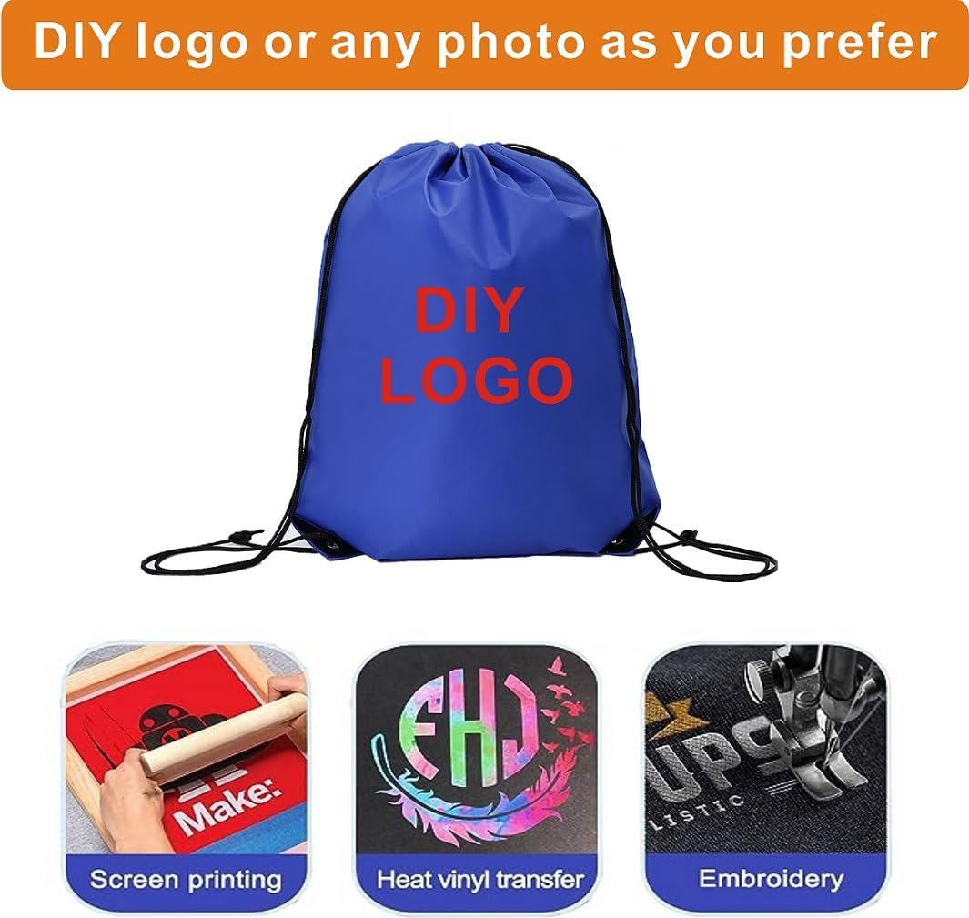 Drawstring Backpack Bulk 30 packs Draw String Backpack Bags DIY Gym Sports trip Traveling Yoga ride