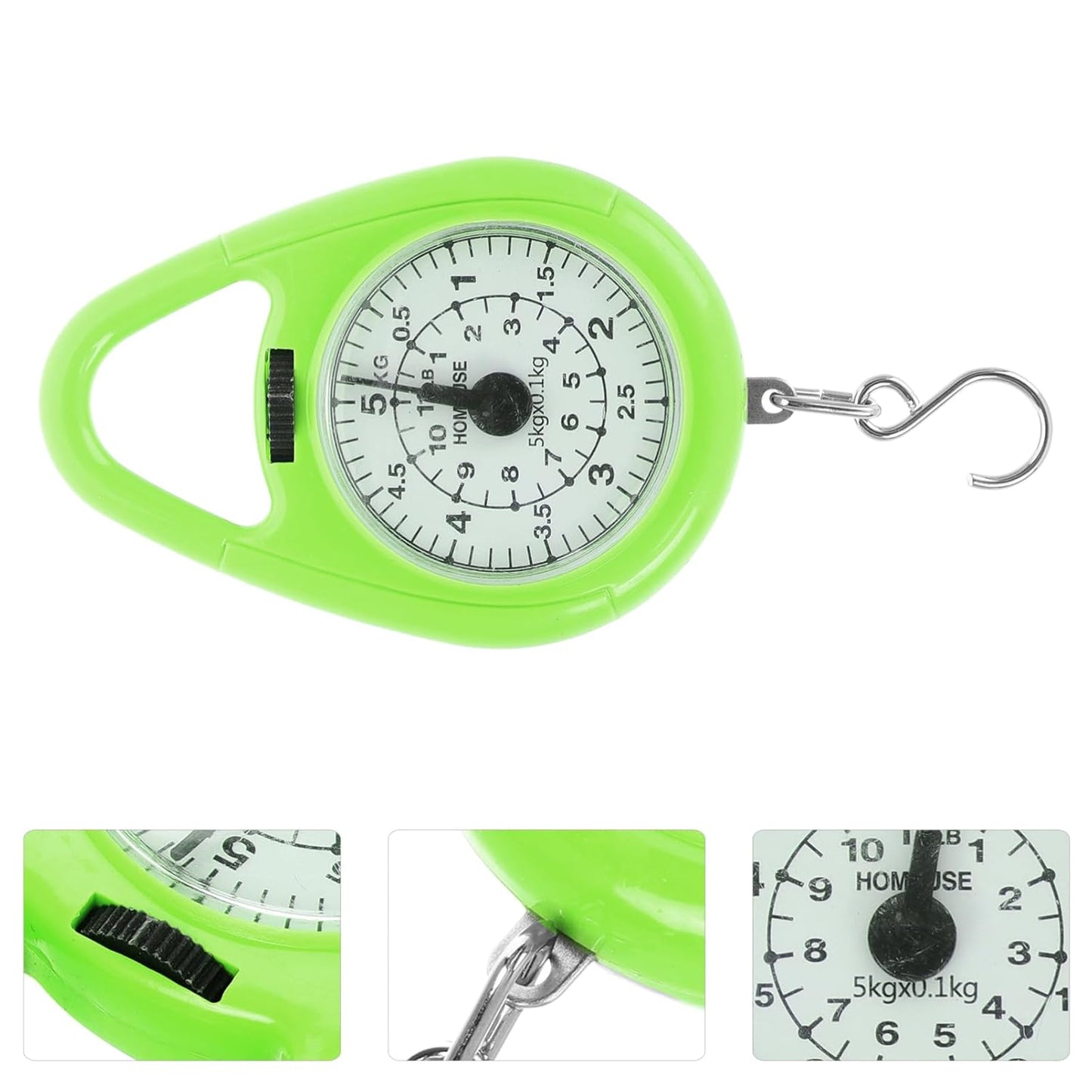 Gatuida Spring Scale Mini Hanging Scale for Luggage Weight Portable Mechanical Hook Weighing Tool for Travel and Shopping Use