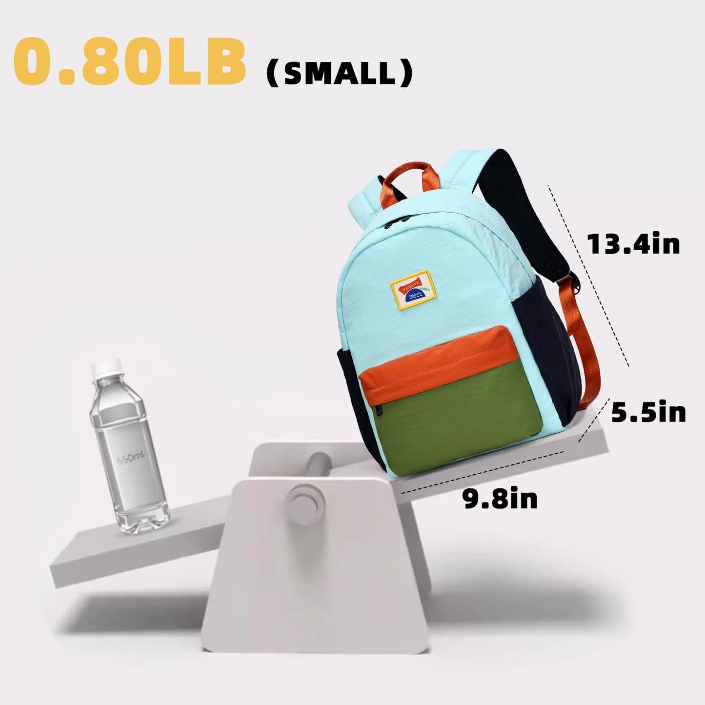 willikiva Kids Backpack for School Boys Girls Teens Toddler Backpack Waterproof Kindergarten Preschool Elementary Bookbag Children Travel Bag(Light Blue Green,Small)