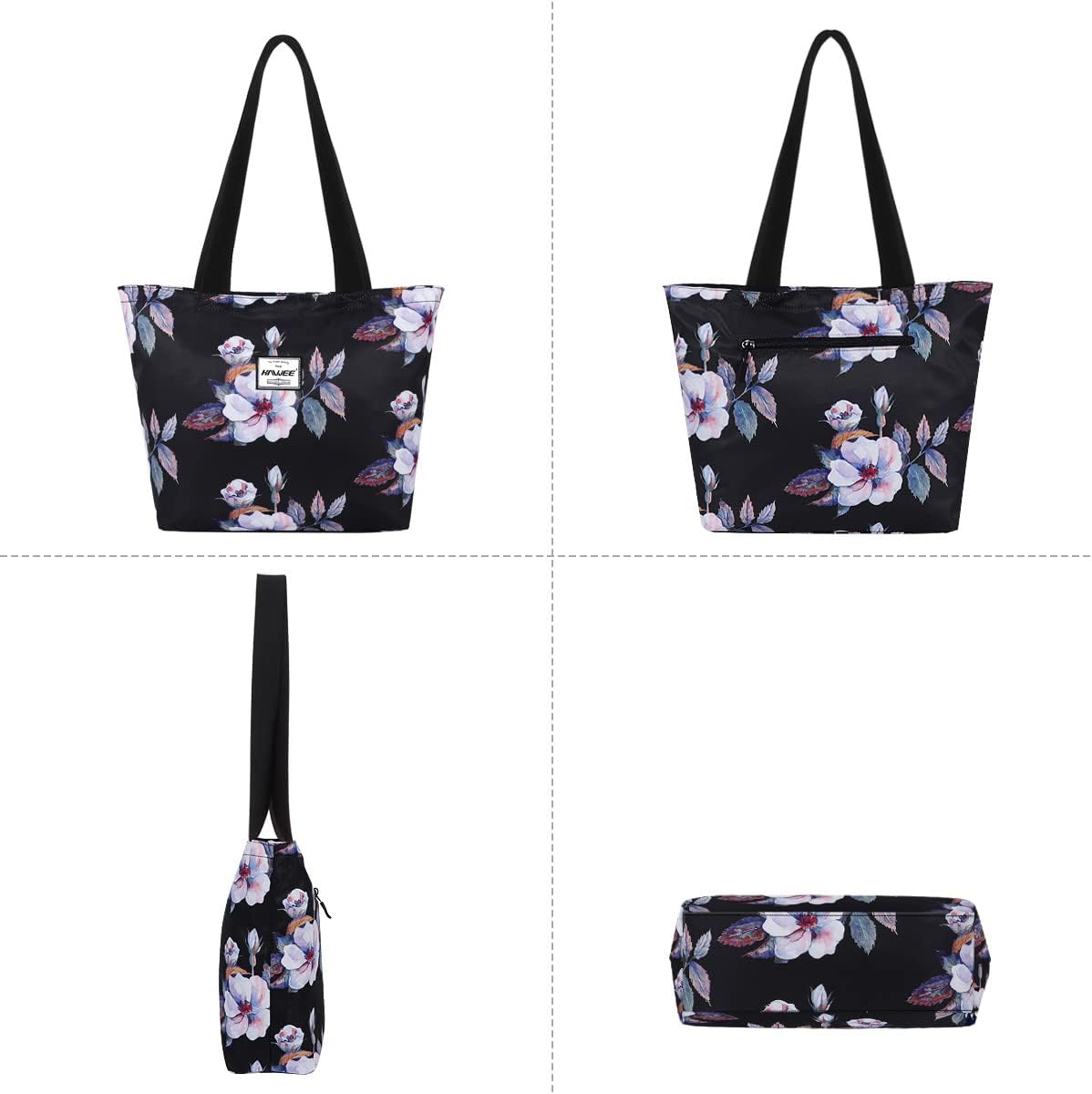 Tote Bag with Zipper for Women Inside Mesh Pocket Heavy Duty Casual Anti-water Cloth Travel Shoulder Handbag