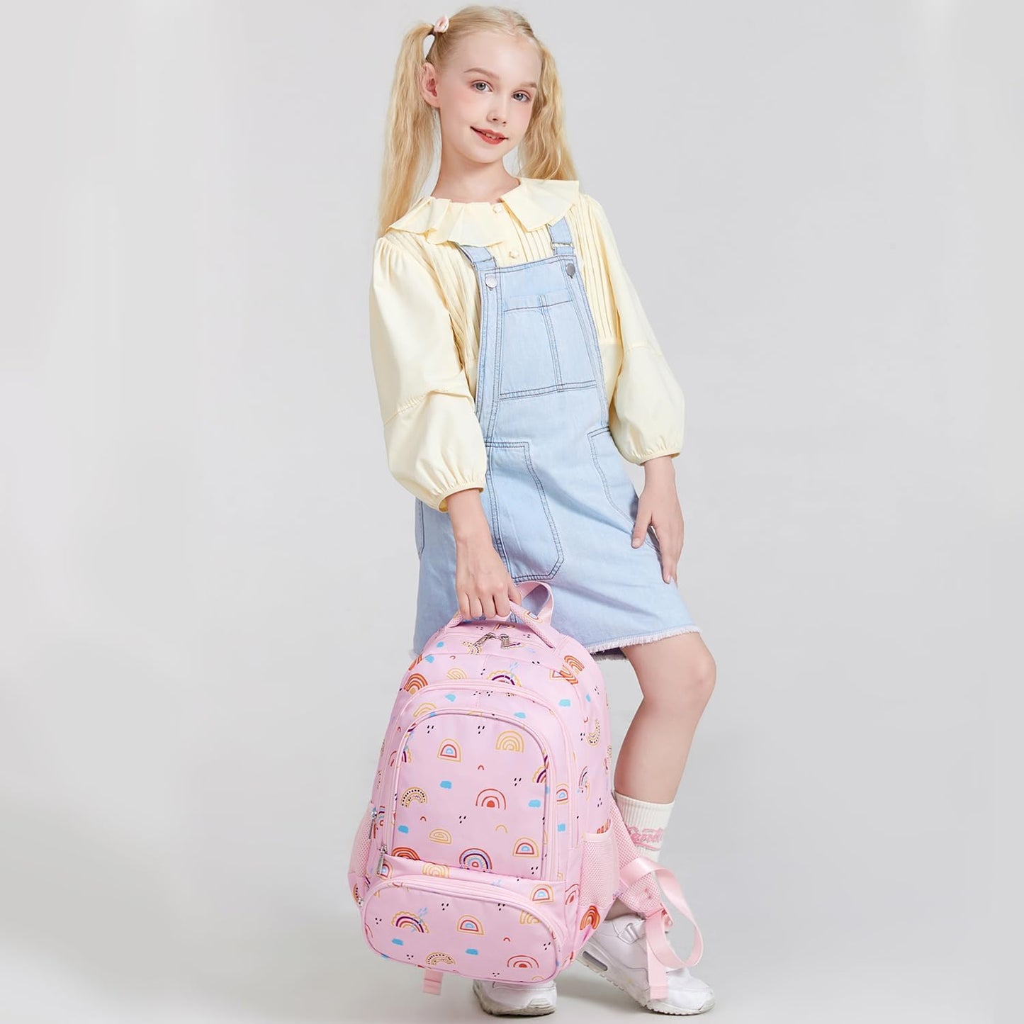 abshoo Lightweight Rainbow Kids Backpack For School Girls Elementary Kindergarten Bookbag School Bags (Rainbow)