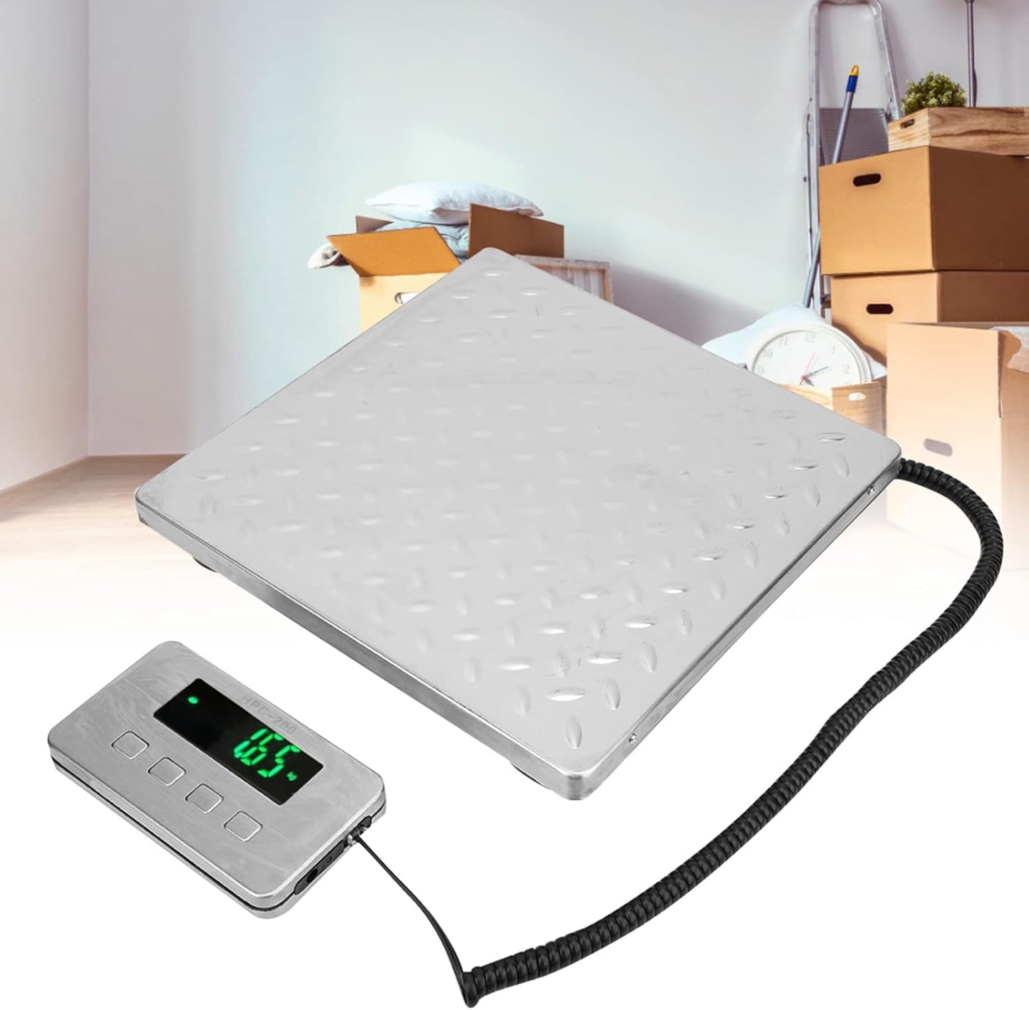 EVTSCAN 200kg / 0.05kg Stainless Steel Double Range Express Luggage Baggage Weighing Electronic Scale
