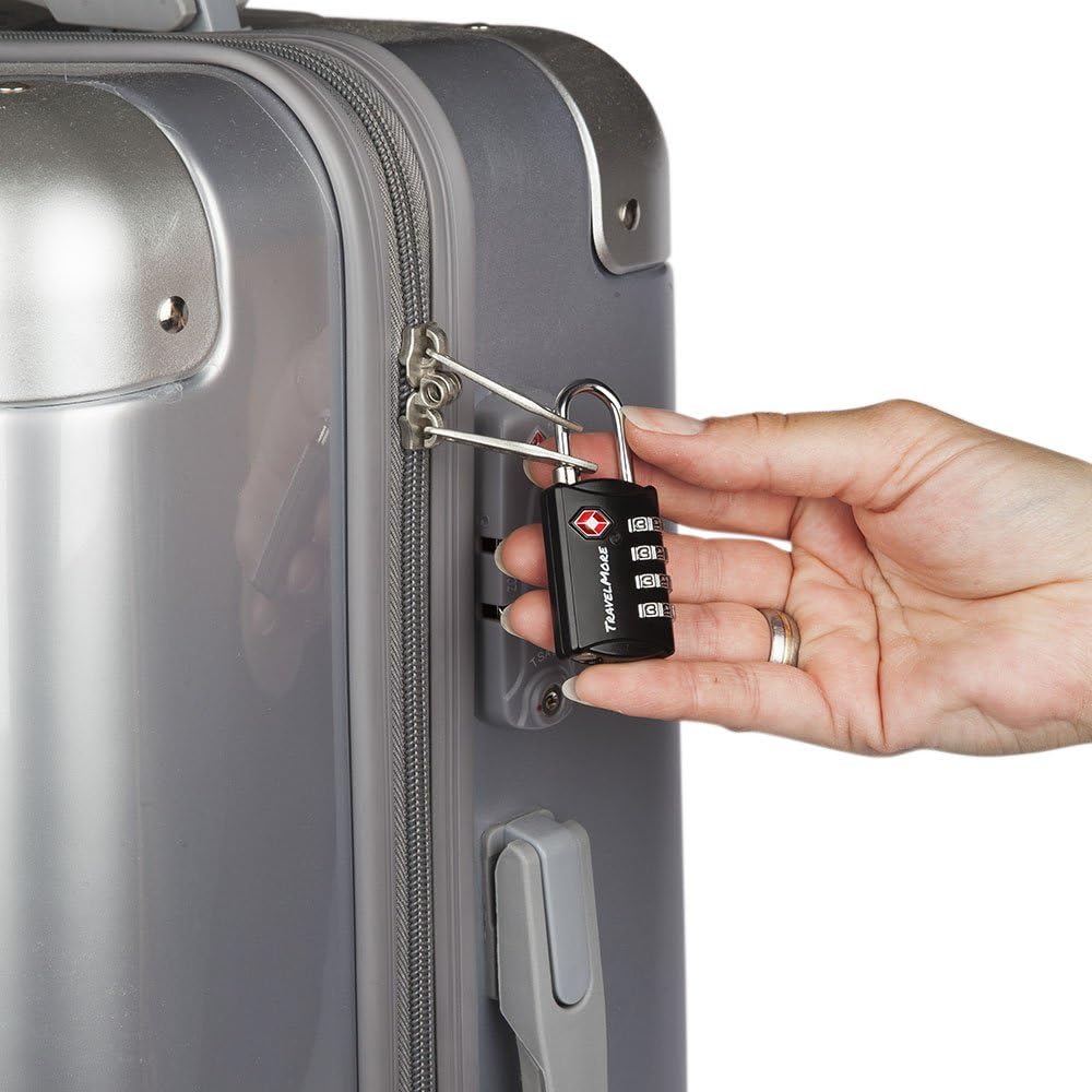 5 Pack TSA Luggage Locks with 4 Digit Combination – Heavy Duty Set Your Own Padlocks for Travel