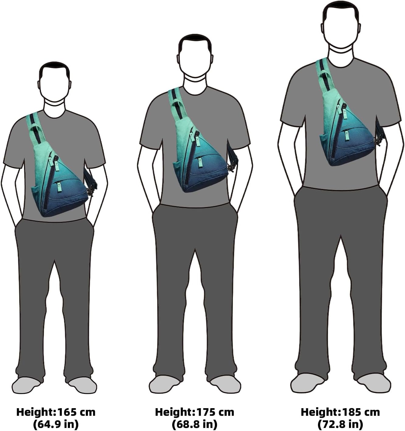 KL928 Sling Bag - Small Crossbody Backpack Shoulder Casual Daypack Rucksack for Men Women