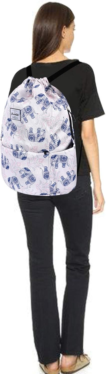 XEYOU Drawstring Sports Backpack Lightweight Gym Yoga Sackpack Shoulder Rucksack Casual Outdoor Daypack for Women and Men