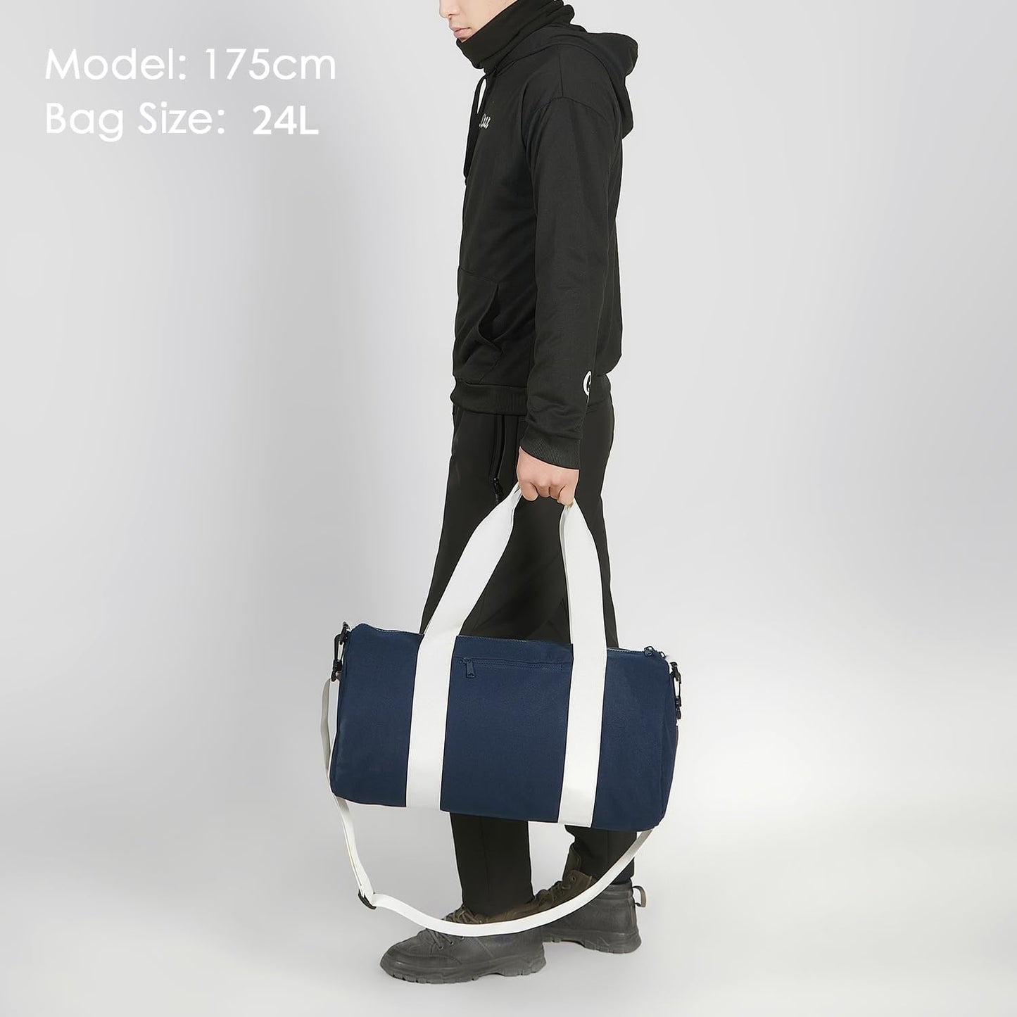 Small Gym Bag Duffel Bag for Women Men Fitness Sports Bag Workout Adjustable Detachable Shoulder Strap Lightweight Carry on Travel Duffle Bag
