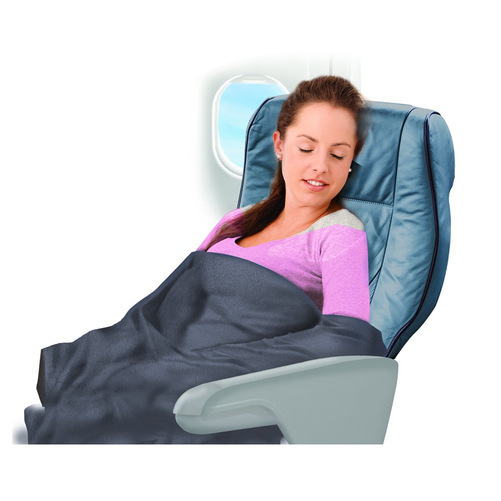 Cloudz Cozy Compact Airplane Travel Blanket for Your Flight, Car, Camping, Home or Comforting
