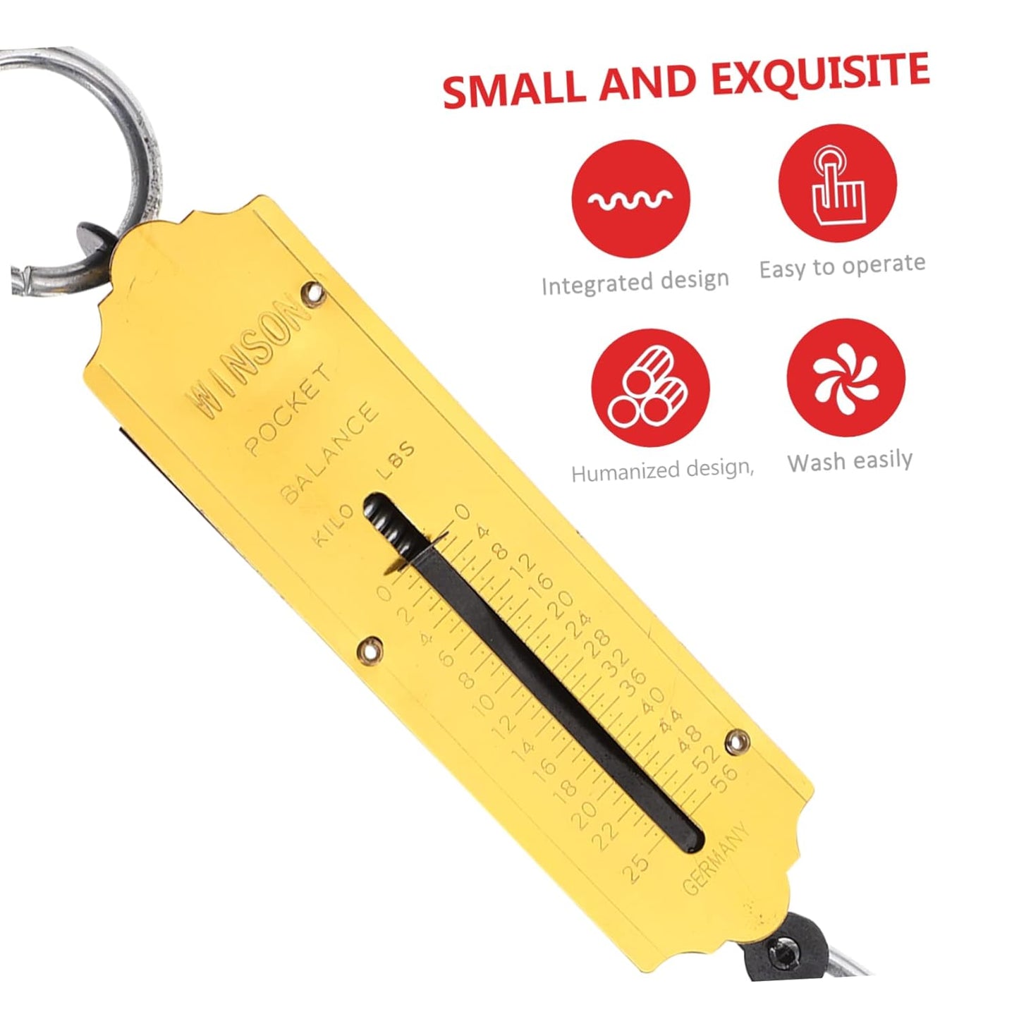 LIFKOME 4pcs Mechanical Scale Portable Dual Display Spring for Home and Travel
