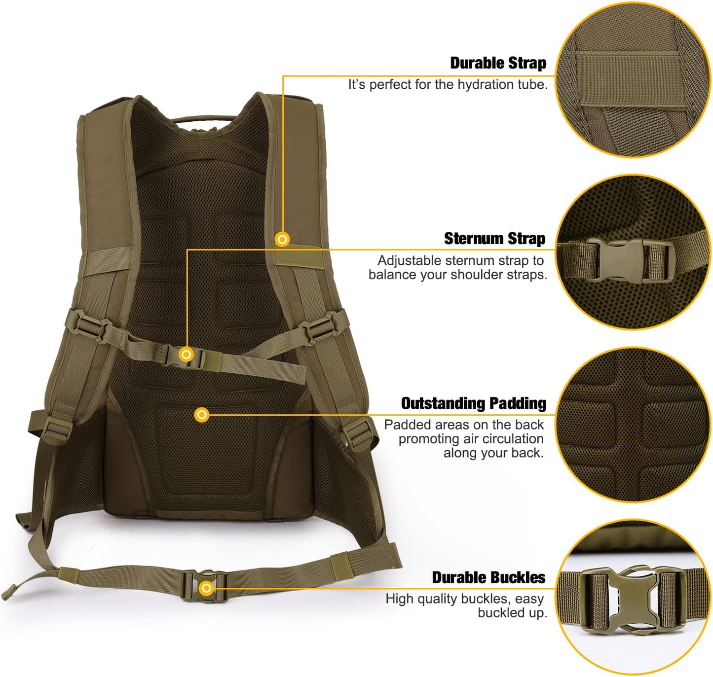 Mardingtop 28L/35L Tactical Backpacks Molle Hiking daypacks for Camping Hiking Military Traveling Motorcycle