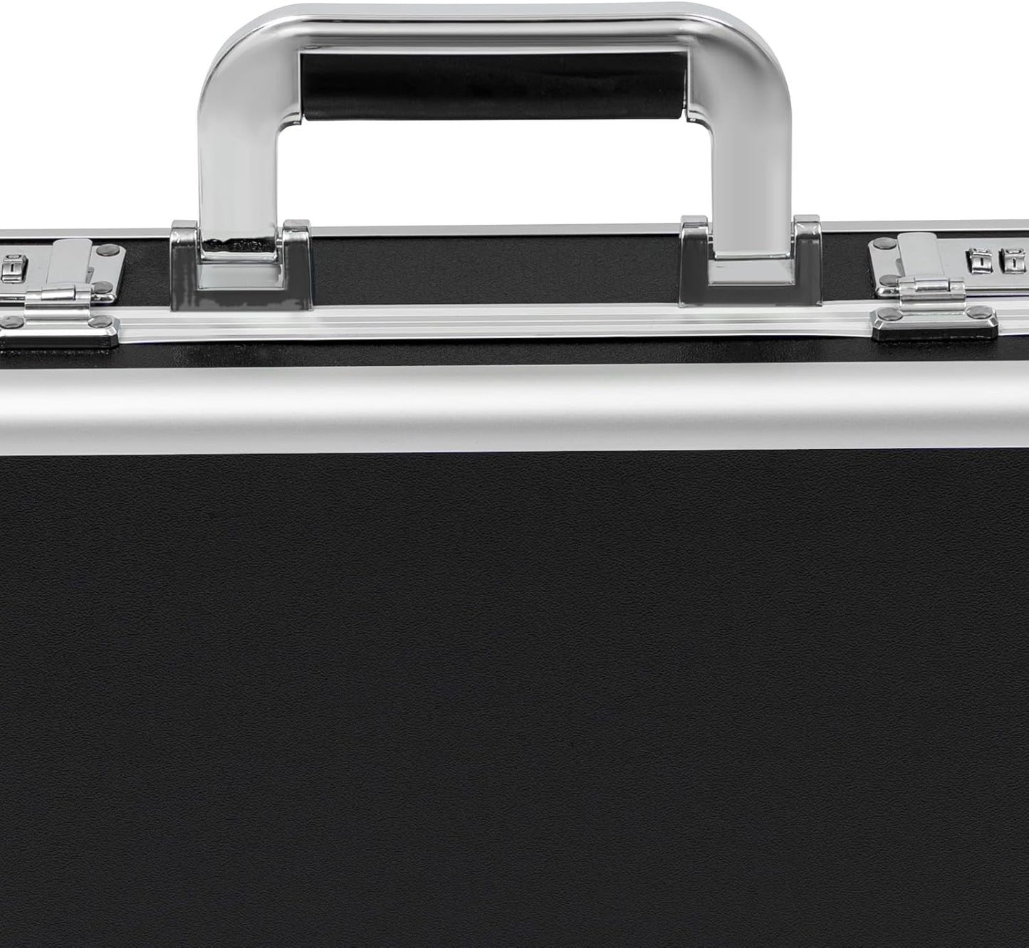 Locking Briefcase, Metal Briefcase w/Strap, Hard Aluminum Carrying Case for Documents/Laptops/Cell Phones