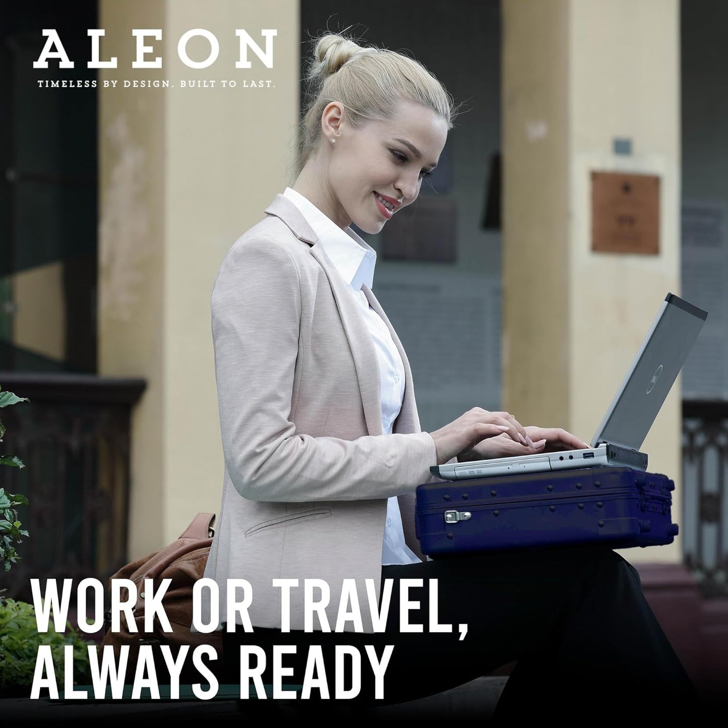 All Aluminum Lightweight 17" Premiuim Laptop Briefcase for Men – Shockproof Hard Shell Attache Case with Two TSA Key Locks, Metal Carrying Case for Travel, Storage, and Business Equipment (Sapphire)