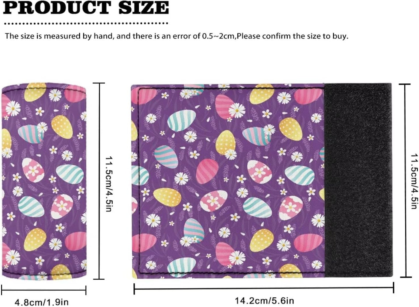 Eggs Suitcase Handle Protection Sleeve Cover Set Easter Luggage Handle Wraps for Suitcase Travel Accessories for Women Girls Gifts