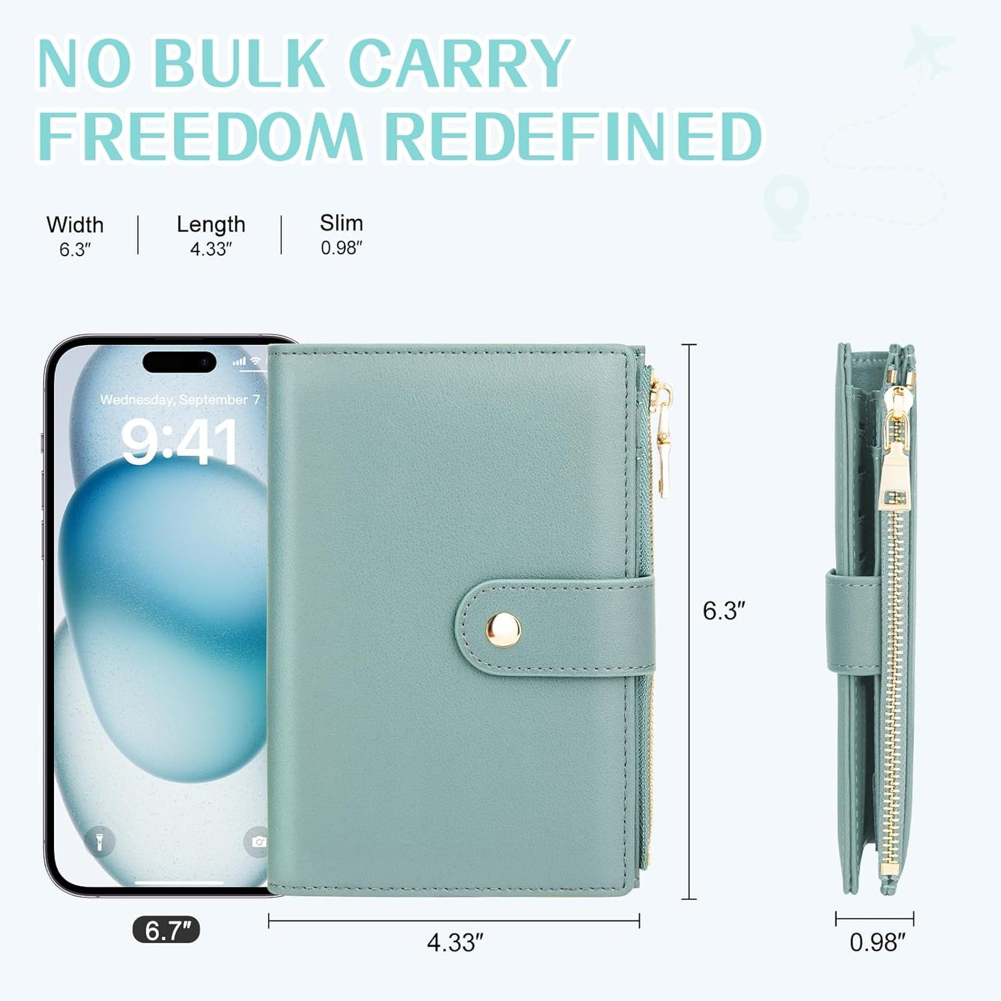 Passport Holder for Travel Women, RFID Blocking Passport Wallet with Airtag Slot, PU Leather Passport Cover Travel Wallet with Zippered Coins Pocket for Travel Essentials