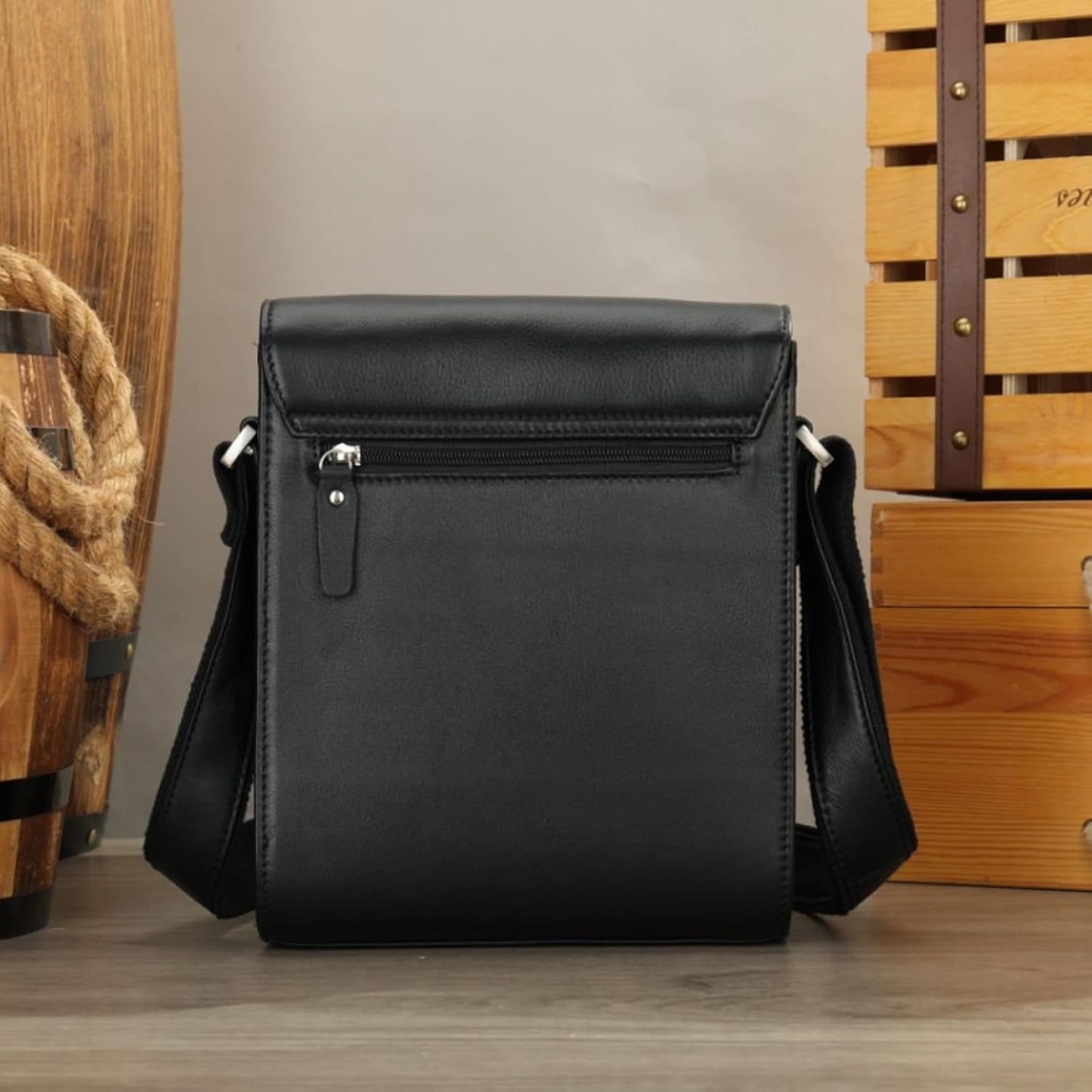 Genuine Leather Messenger Bags Mens Shoulder Crossbody purse Work Business Vintage lager Capacity