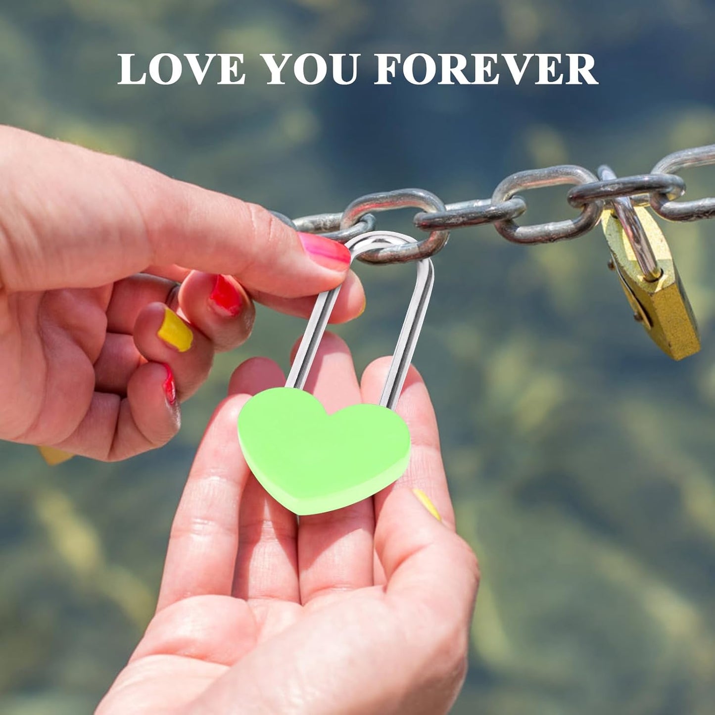 20PCS 3.5" 50mm Love Lock Heart Padlock,Green Single Heart Lock for Lovers Wedding,Valentines,Anniversary,Travel(NO Key)