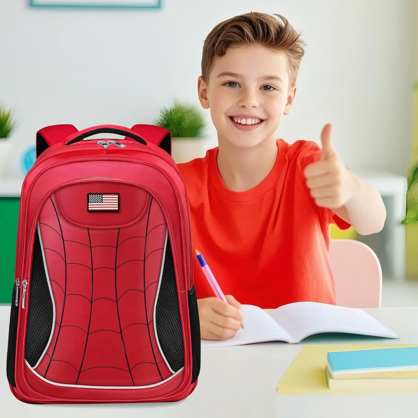 Kids Backpack for Boys,Cool Boys Backpack for Children Elementary Middle School Students,Lightweight School Bookbag for Travel and Daily Use
