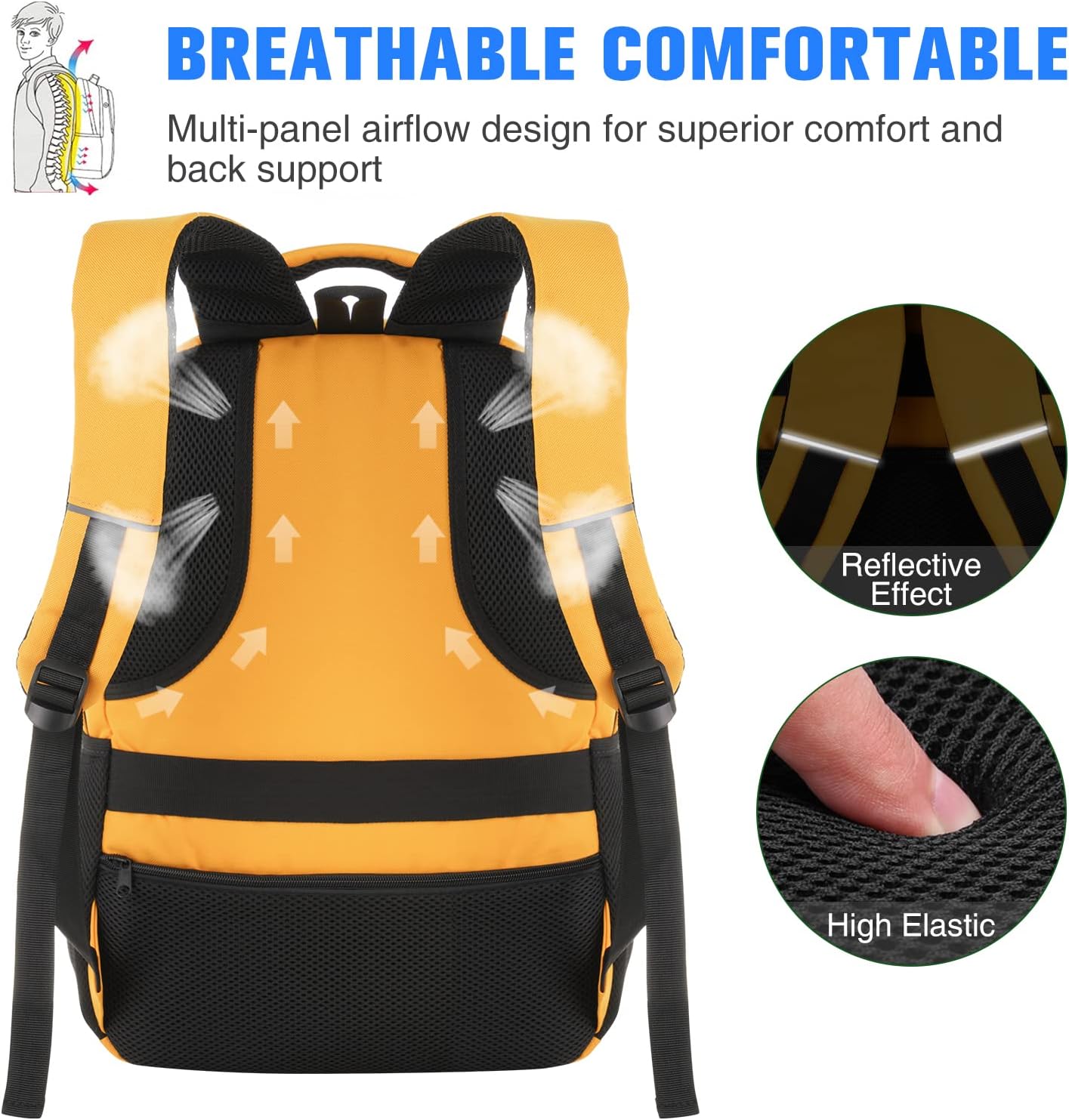 Paude Backpack for School, Laptop, Teens 15.6 Inch College Backpack for University, Business, Work