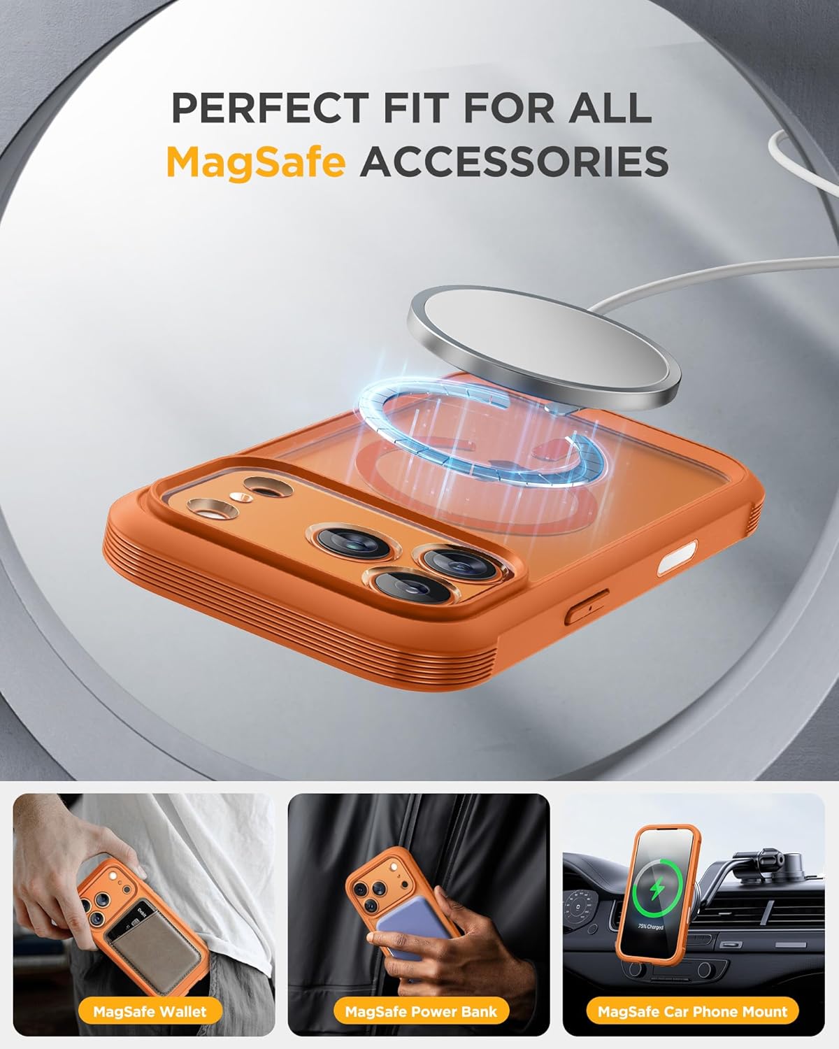 Miracase for iPhone 17 Pro Max Case 6.9" Full-Body Phone Case with Built-in Glass Screen Protector&
