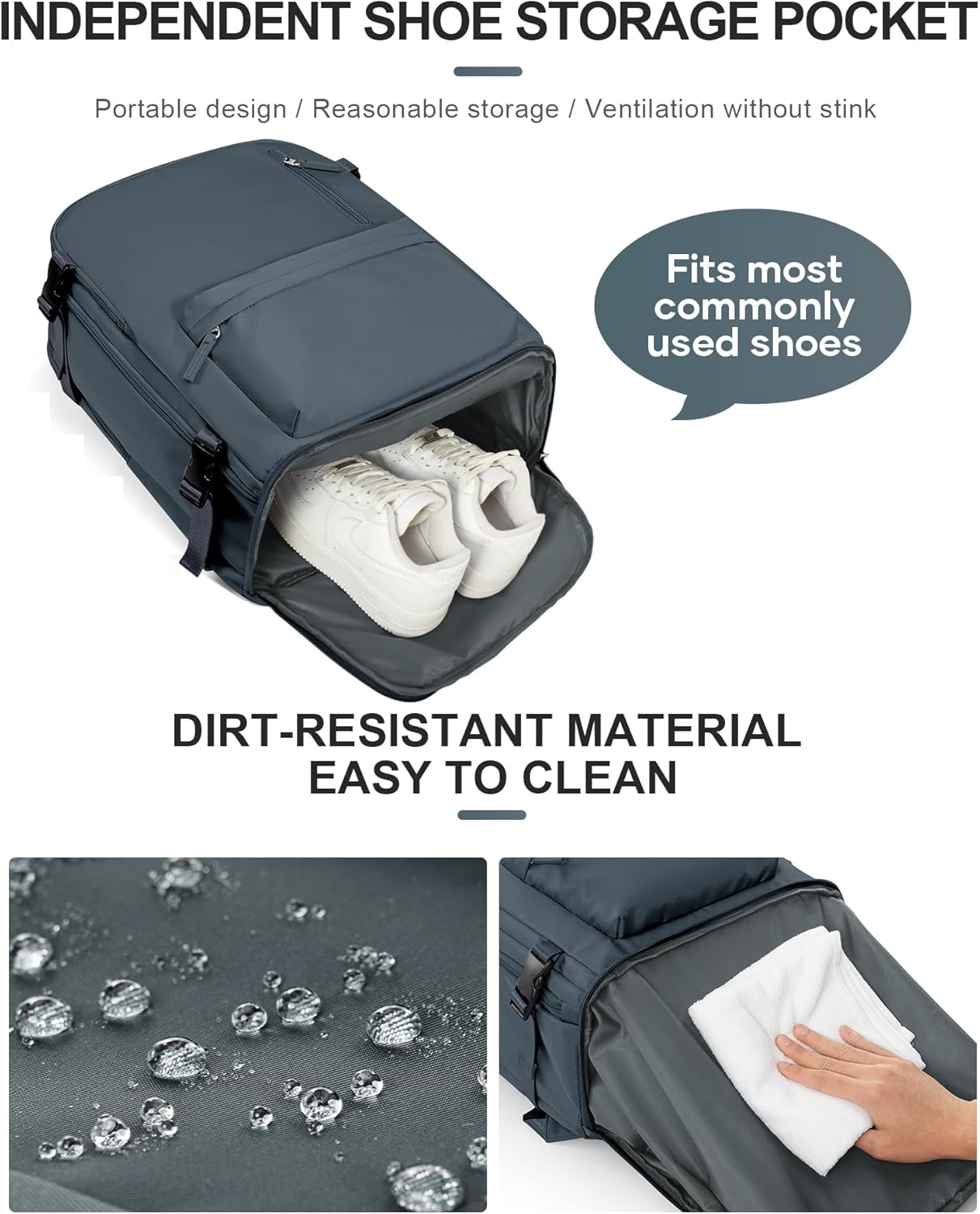 WONHOX Large Travel Backpack Carry on Flight Approved Laptop Work Business Backpack for Women Men