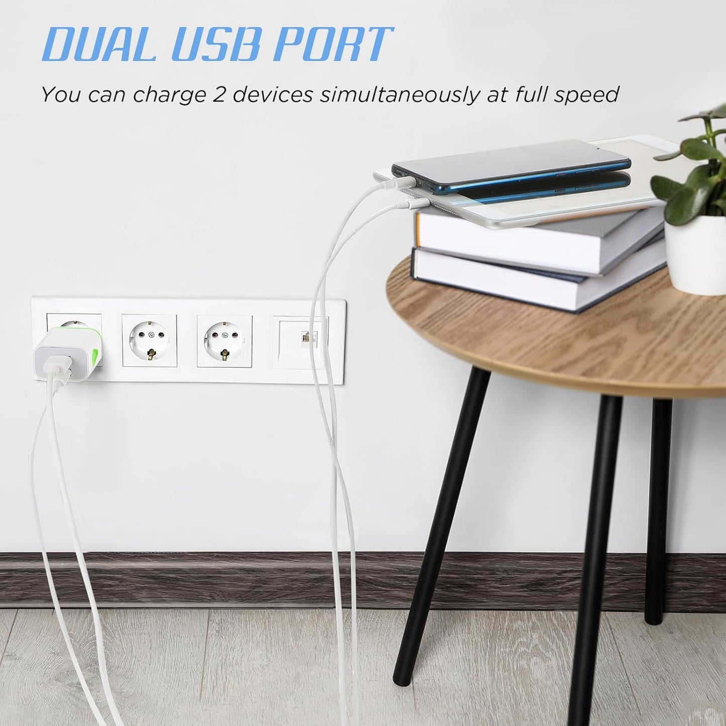 Xuhal 12 Pcs Fast USB Wall Charger Charging Block Bulk Adapter Plug Cube 2.1A USB Wall Charger Replacement for Most Smartphones and Tablets (Green)