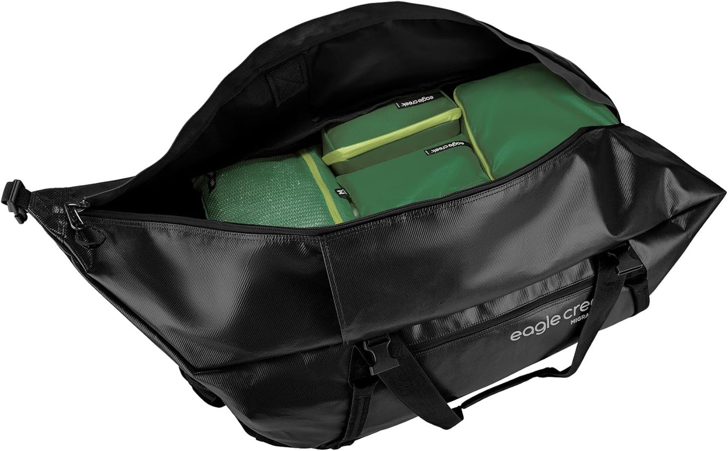 Eagle Creek Migrate 130L Wheeled Duffel Bag – Durable, Weather-Resistant Travel Duffel with Smooth Wheels - Multiple Carry Options for Easy Transport - Midnight Black