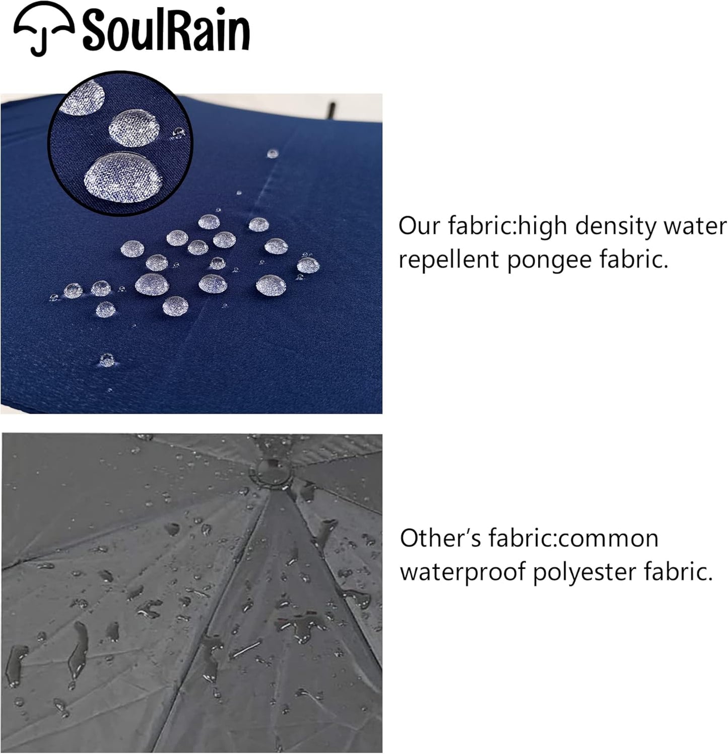 SoulRain 50 Inch Large Stick Umbrella Windproof Automatic Open Oversized J Handle Umbrellas for Men and Women Unbreakable Strong Travel Golf Umbrella