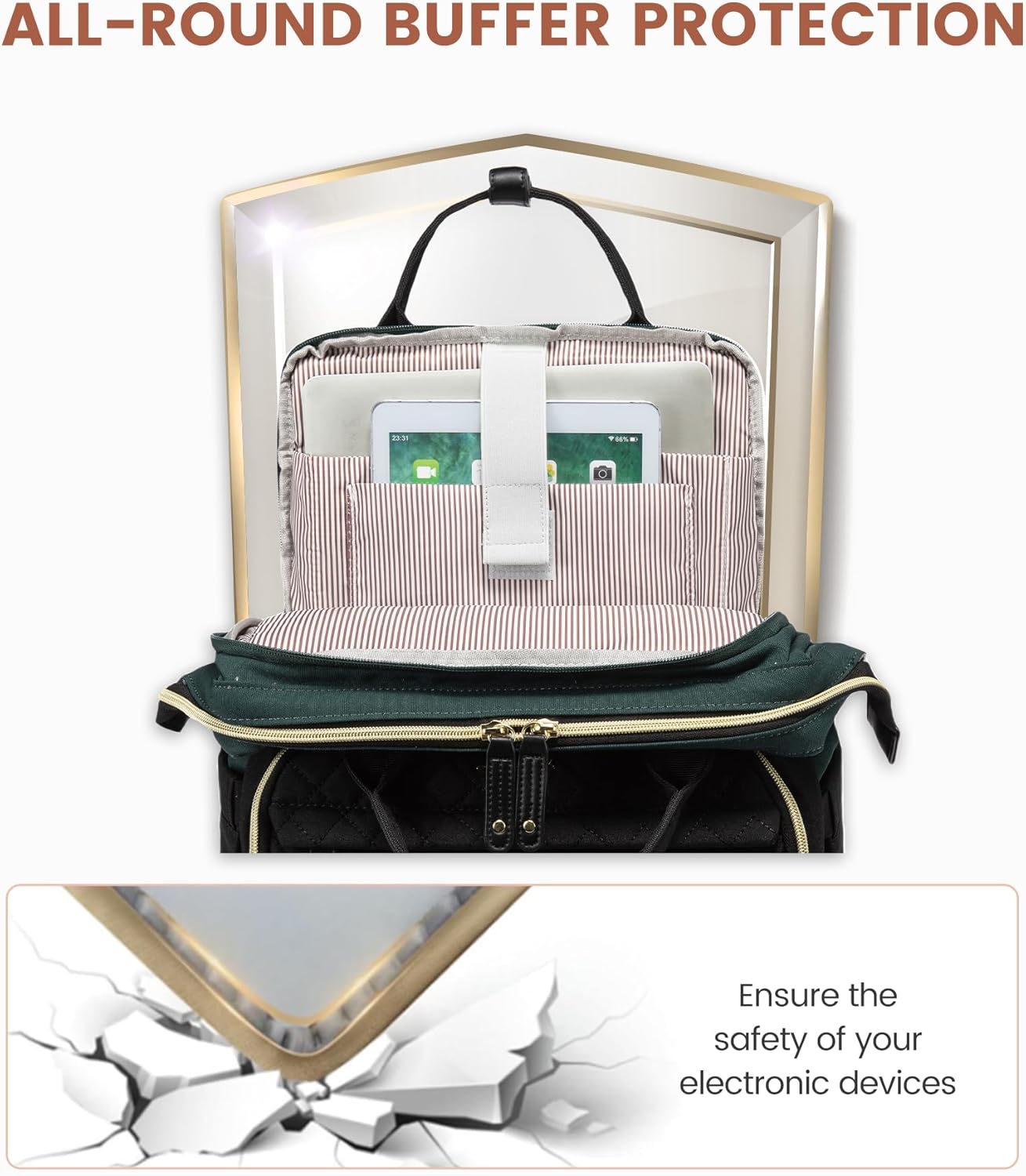 LOVEVOOK Laptop Backpack for Women, 15.6'' Waterproof Nurse Bag Teacher Work Backpack Purse for