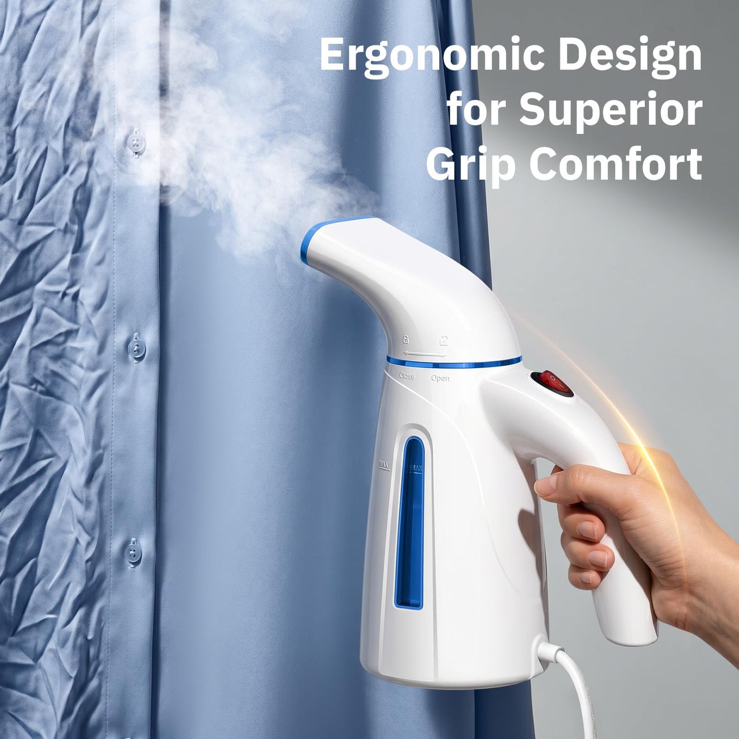 OGHom Steamer for Clothes, Handheld Clothing Steamer for Garment, 240ml Big Capacity 700W Portable