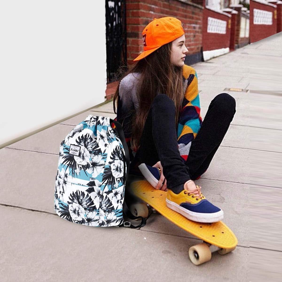 XEYOU Drawstring Sports Backpack Lightweight Gym Yoga Sackpack Shoulder Rucksack Casual Outdoor Daypack for Women and Men