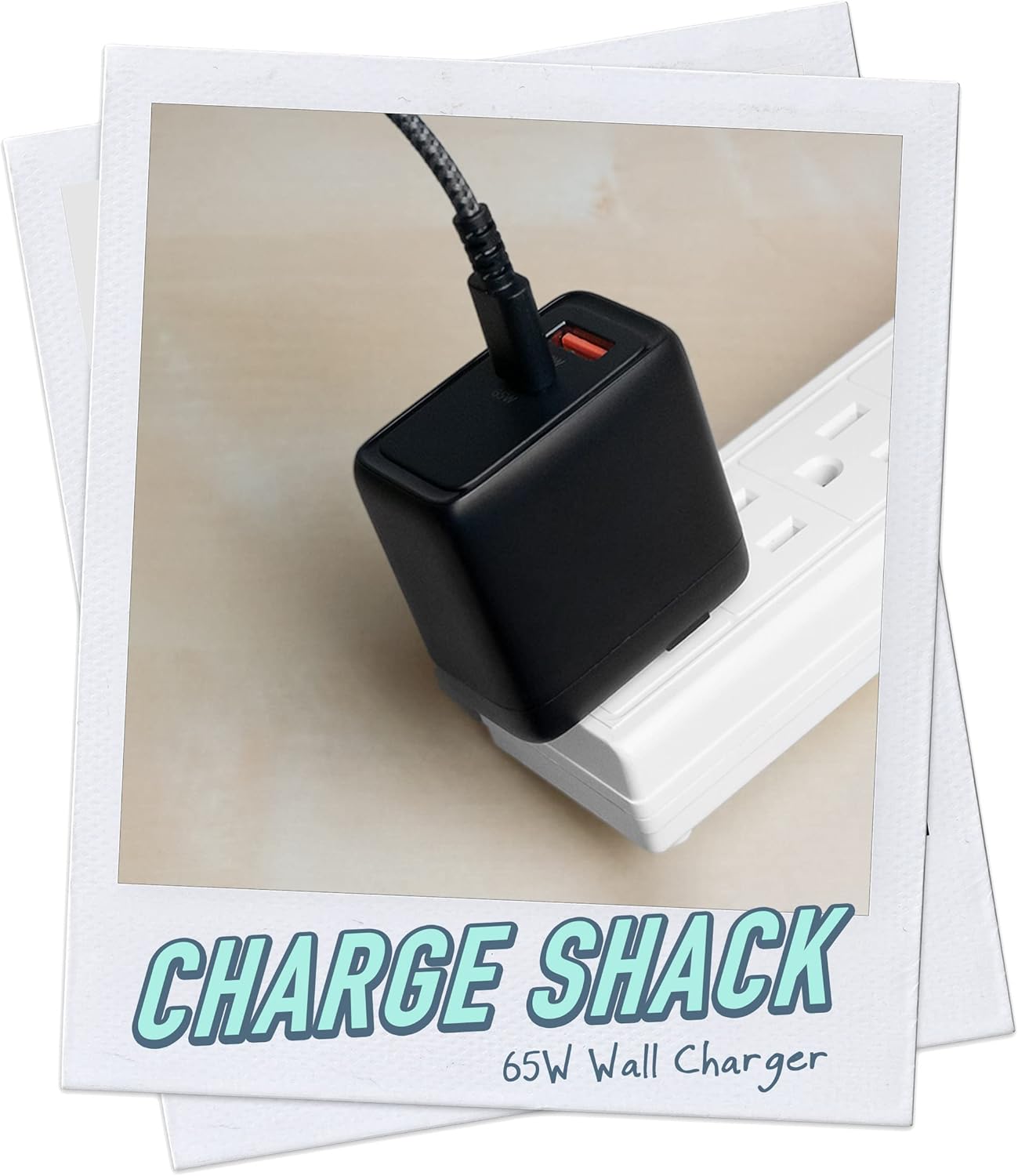 Smartish USB-C/USB Wall Charger for iPhone 17,16,15 & MacBook - Charge Shack-2 Port 65W Quick Charger - Type C Power Brick Wall Plug - Compatible with MacBook Pro iPhone Android Laptops