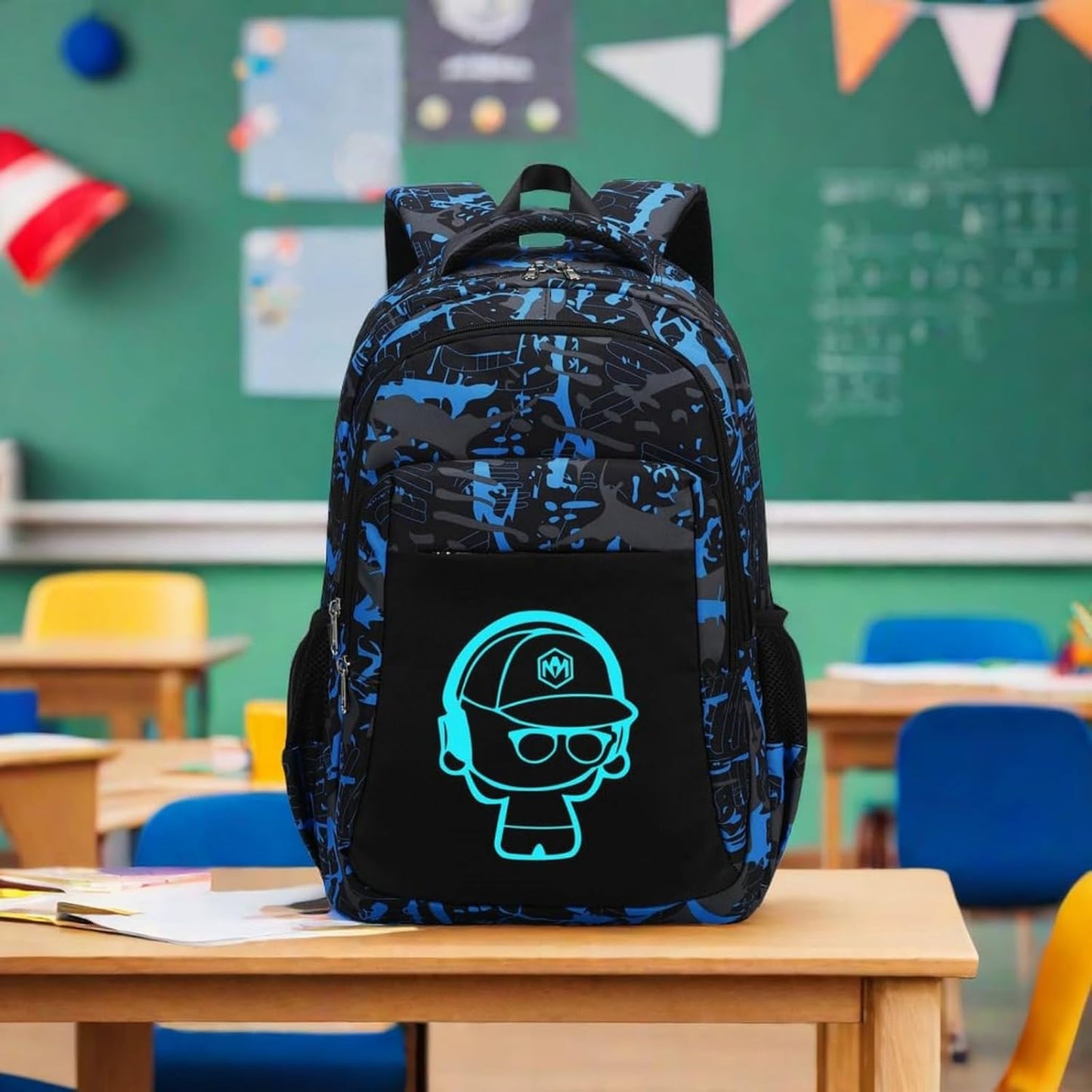 LEDAOU School Backpack for Boys Girls Kids Bookbag Elementary Primary Middle School Bag Travel Back Pack for Ages 6-14
