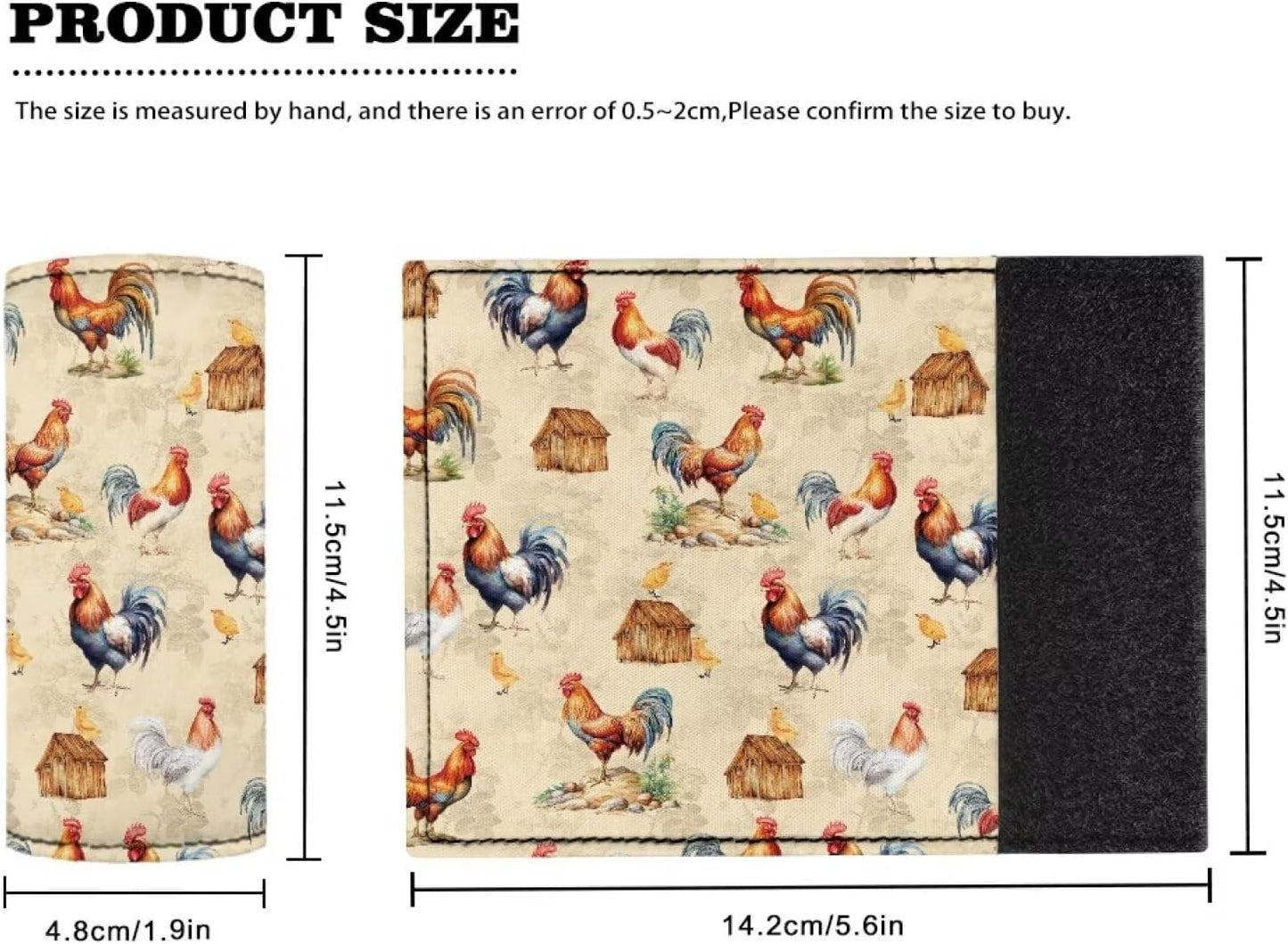 Rooster Luggage Handle Wraps Set for Suitcase Travel Accessories Comfortable Suitcase Protection