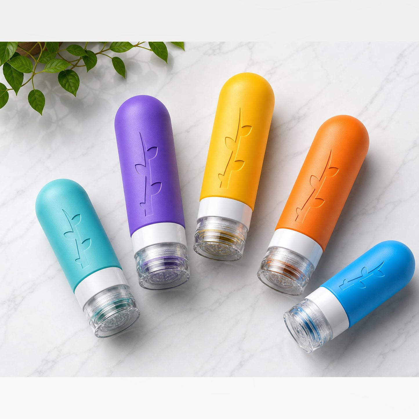Aeomni 19pack TSA Approved Travel Bottles for Toiletries - Silicone travel size Containers, Leak