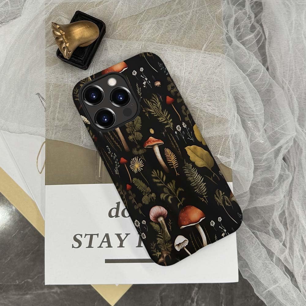 SEized Case Compatible with for iPhone 15 Pro Max,Vintage Mushroom Snail Daisy Leaf Phone Case for Girl Women Boy Men,Durable Protection Case for iPhone 15 Pro Max