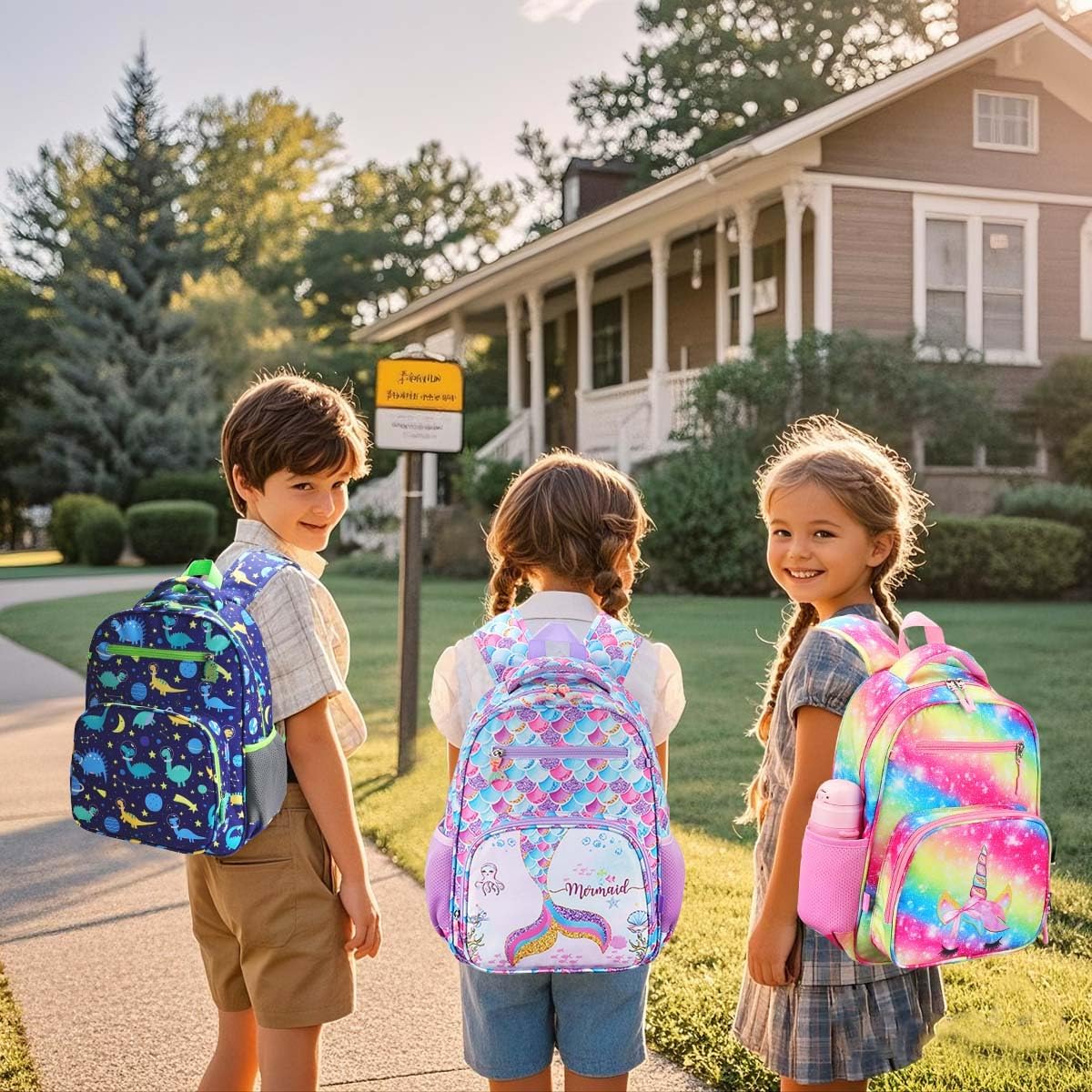 RHCPFOVR Kids Backpack for Girls - Girls Backpack 3-8 Ages Butterfly for Kids 15 Inch School Bookbag for Kindergarten Elementary School Bookbag for Girl 1st 2nd Grade