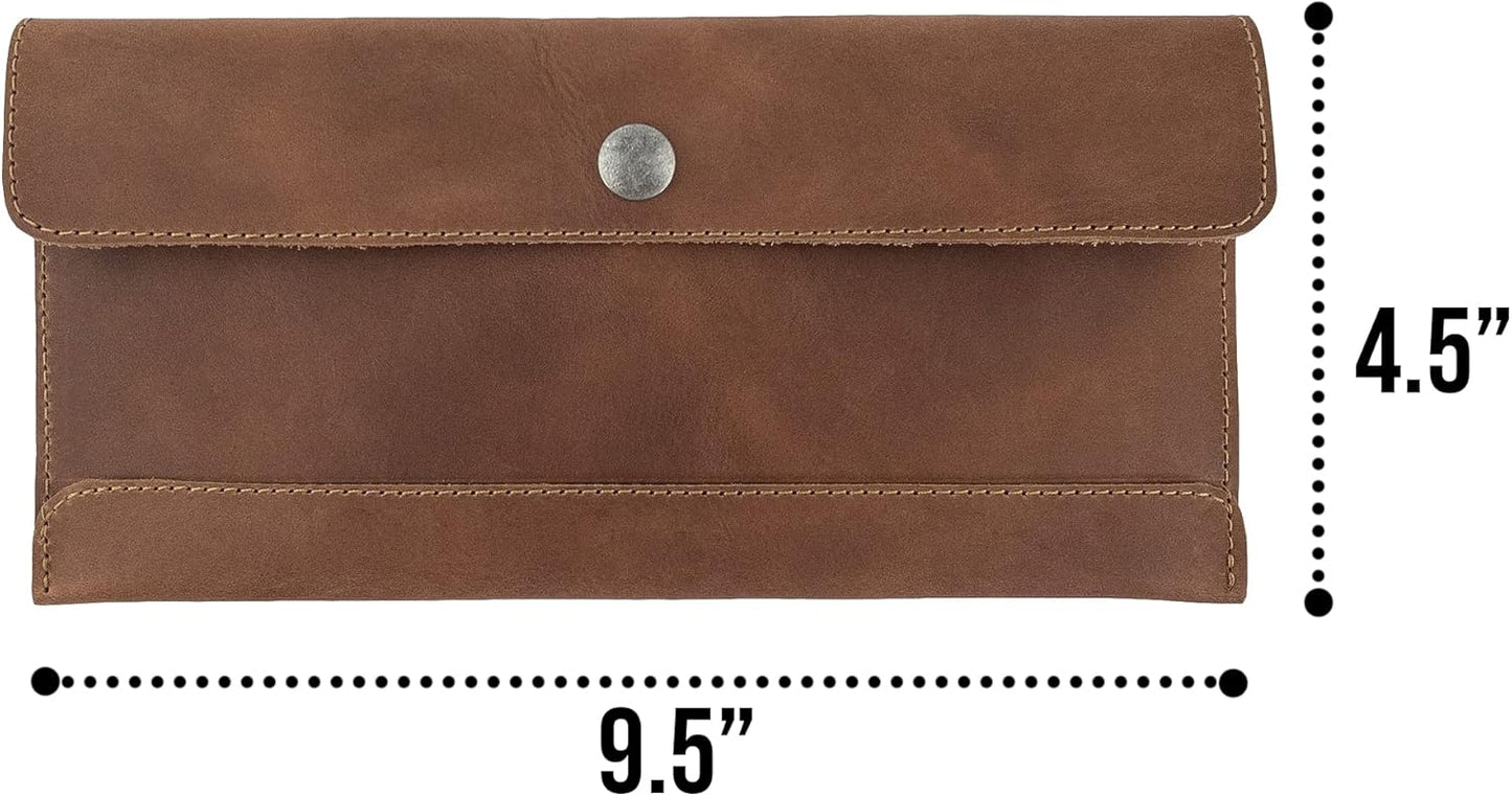 Hide & Drink, Rectangular Travel Wallet, Money Holder, Travel Accessory, Vintage Style Money Pouch, Full Grain Leather, Handmade, Single Malt Mahogany