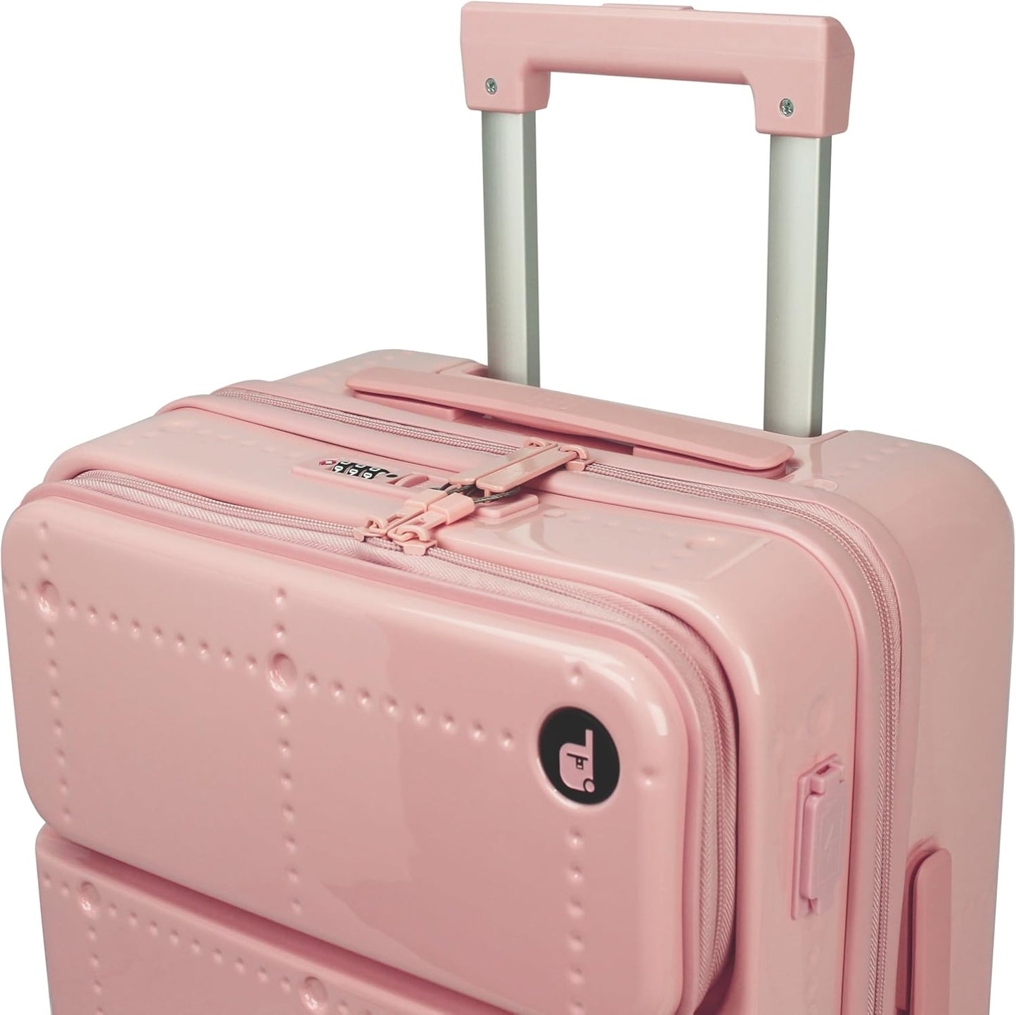 World Traveler Dejuno Smart 20-Inch Carry-On Luggage with USB Ports - Pink