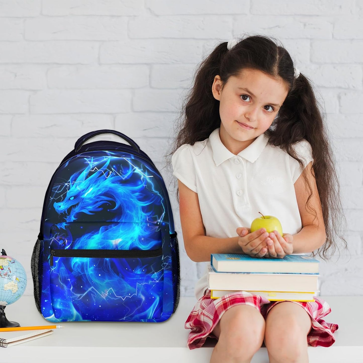 Dragon Kids Backpack for Boys Girls Elementary Schoolbag Kindergarten Bookbags Preschool School Bag Toddler Book Bags Travel Bag Hiking Camping Rucksack Daypack for Students Back to School Gifts