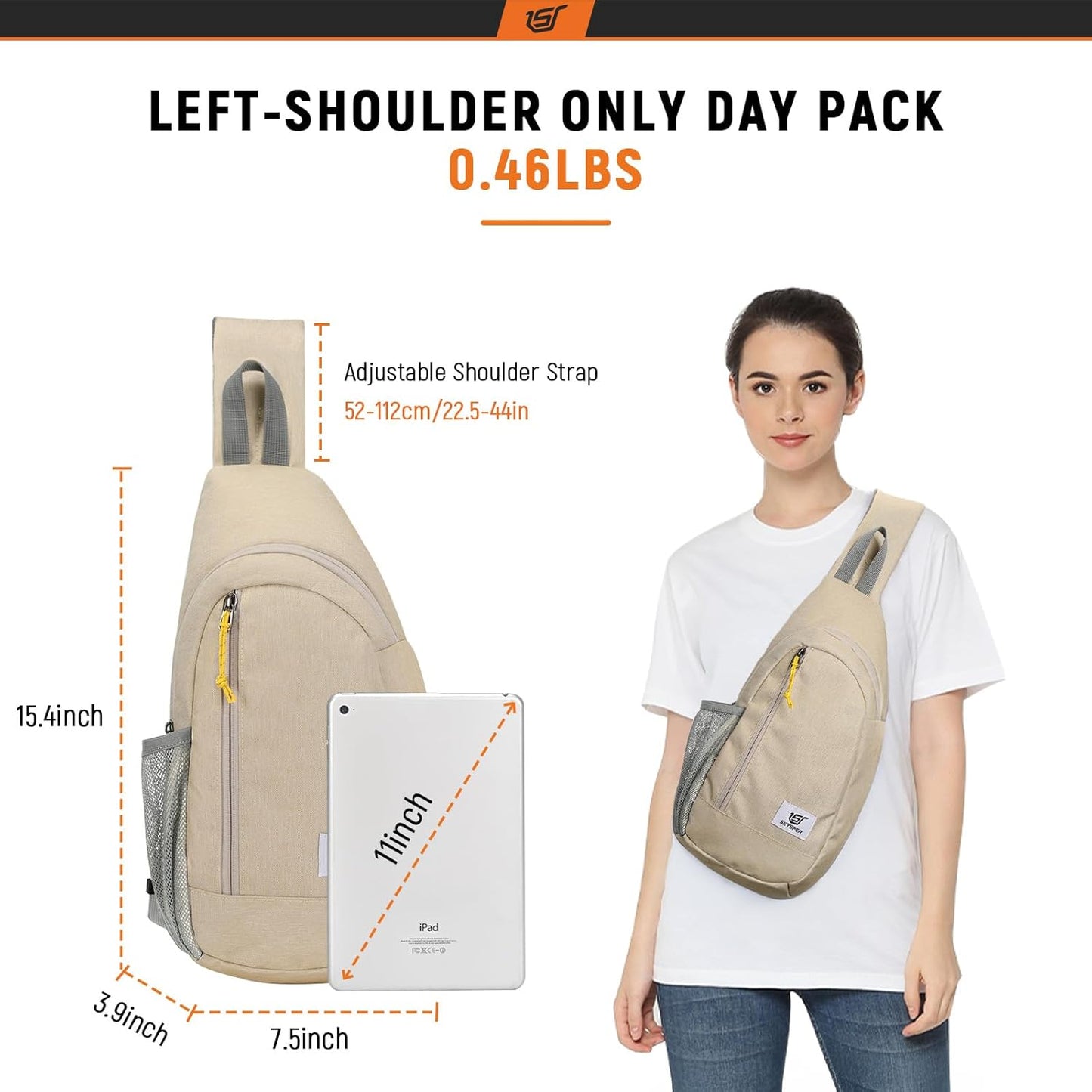 SKYSPER Sling Bag RFID Crossbody Sling Backpack Cross Body Shoulder Travel Bag Hiking Daypack for